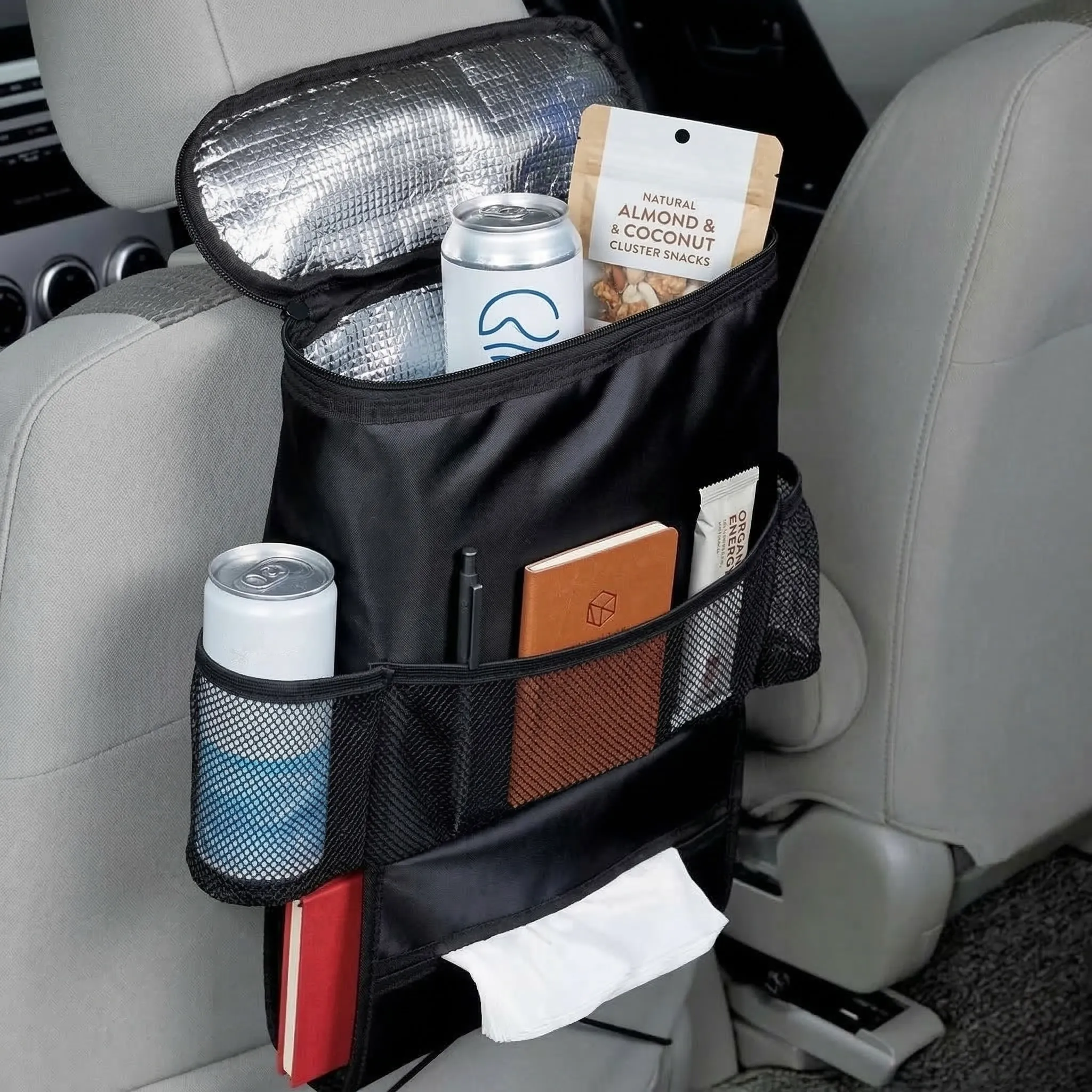 2x Car Seat Organisers with Tissue Holders