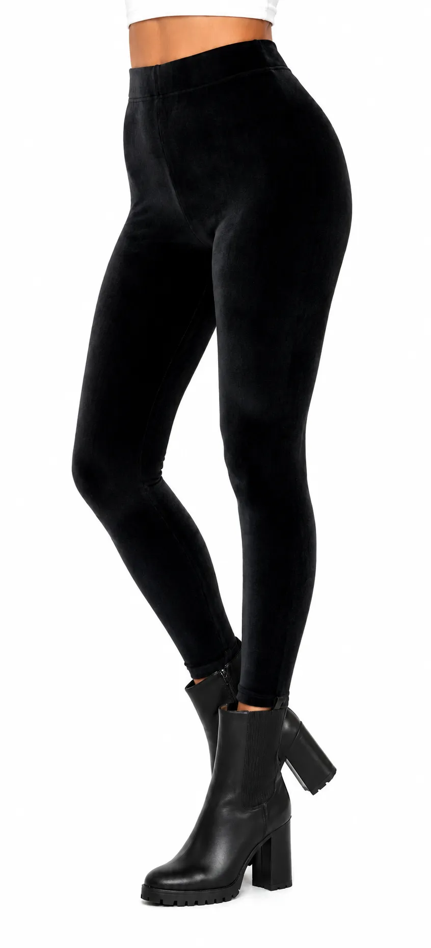 Ladies Velvet Leggings