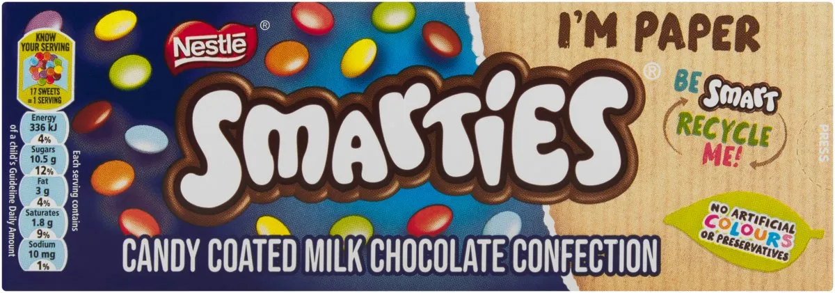 Nestlé Smarties Candy Coated Milk Chocolate Confection (70g)