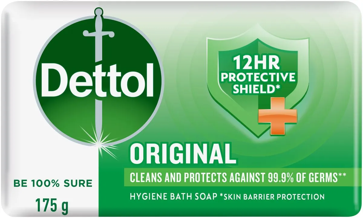 Dettol Hygiene Bath Soap Bar, Original (175g)
