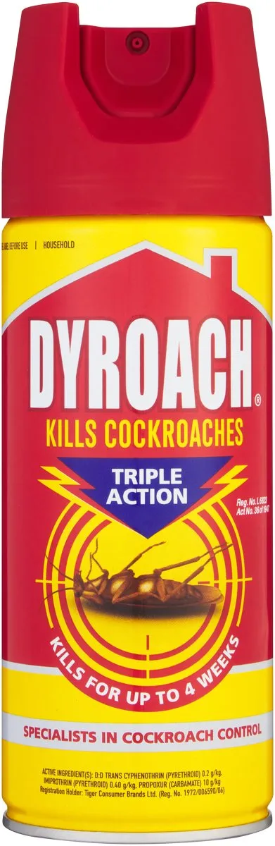 Dyrange Dyroach Triple Action Cockroach Insecticide Spray (300ml)