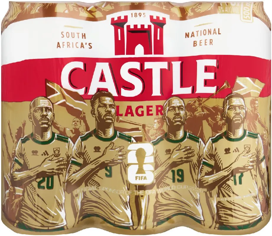 Castle Lager Lager Beer (6x500ml)