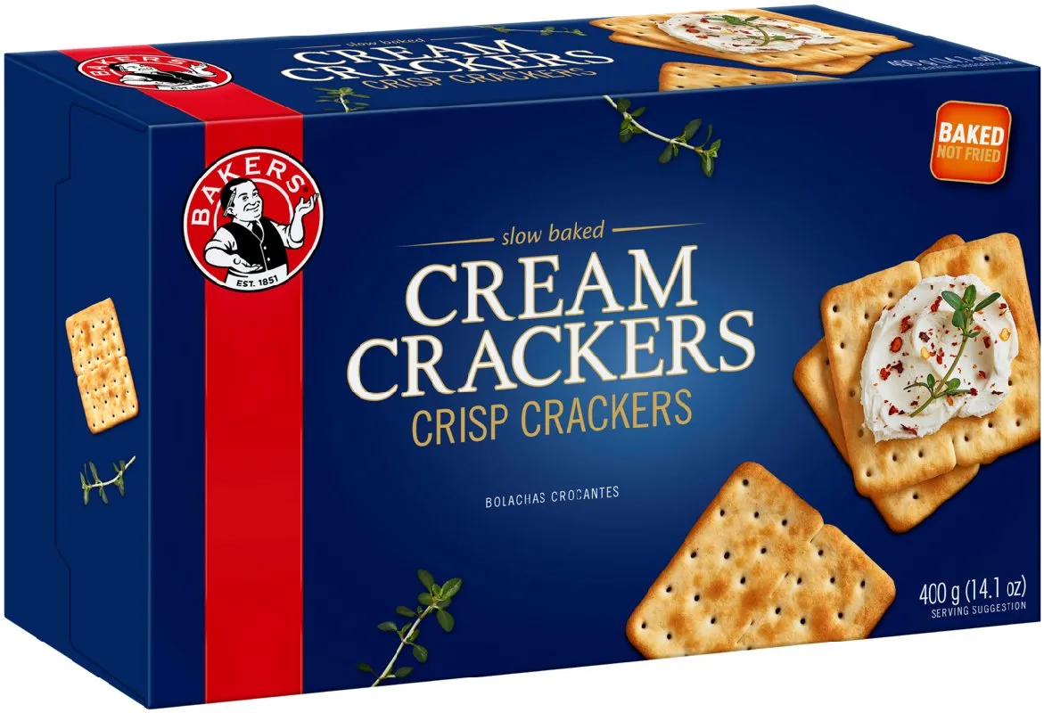 Bakers Cream Crackers Baked Crisp Crackers (400g)