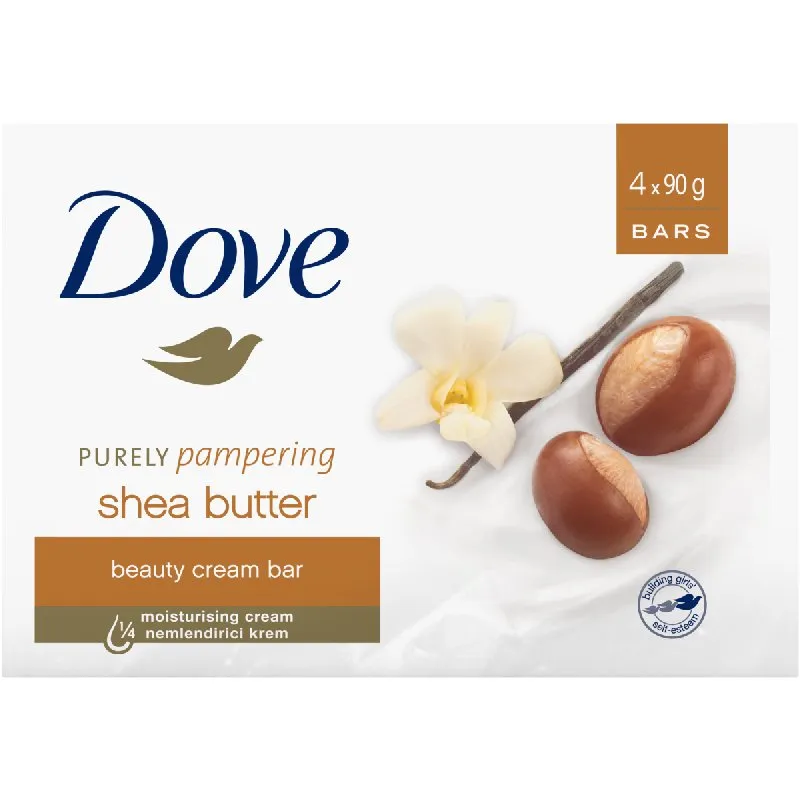 Dove Beauty Cream Bar, Shea Butter (4x90g)