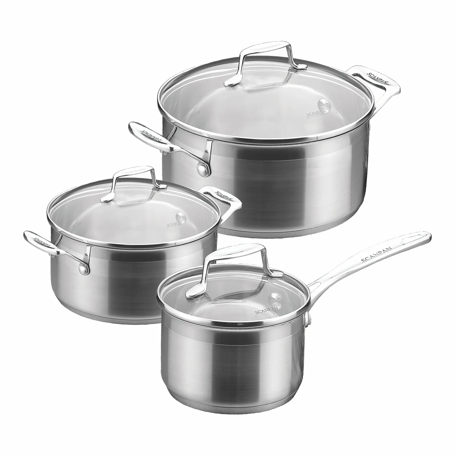 Scanpan Impact Stainless Steel Cookware Set, 3-Piece
