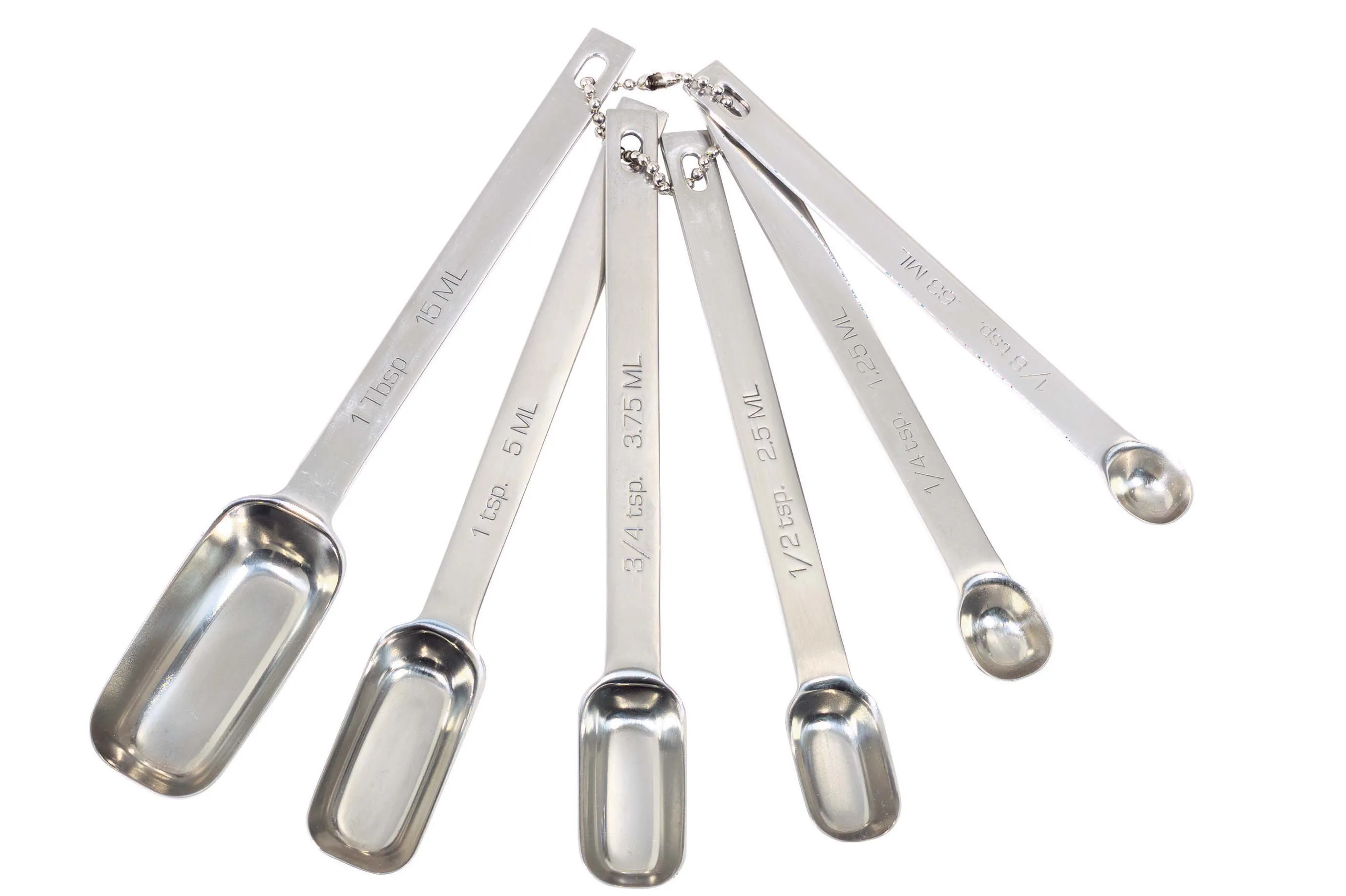 MasterClass Stainless Steel Measuring Spoon Set, 6-Piece