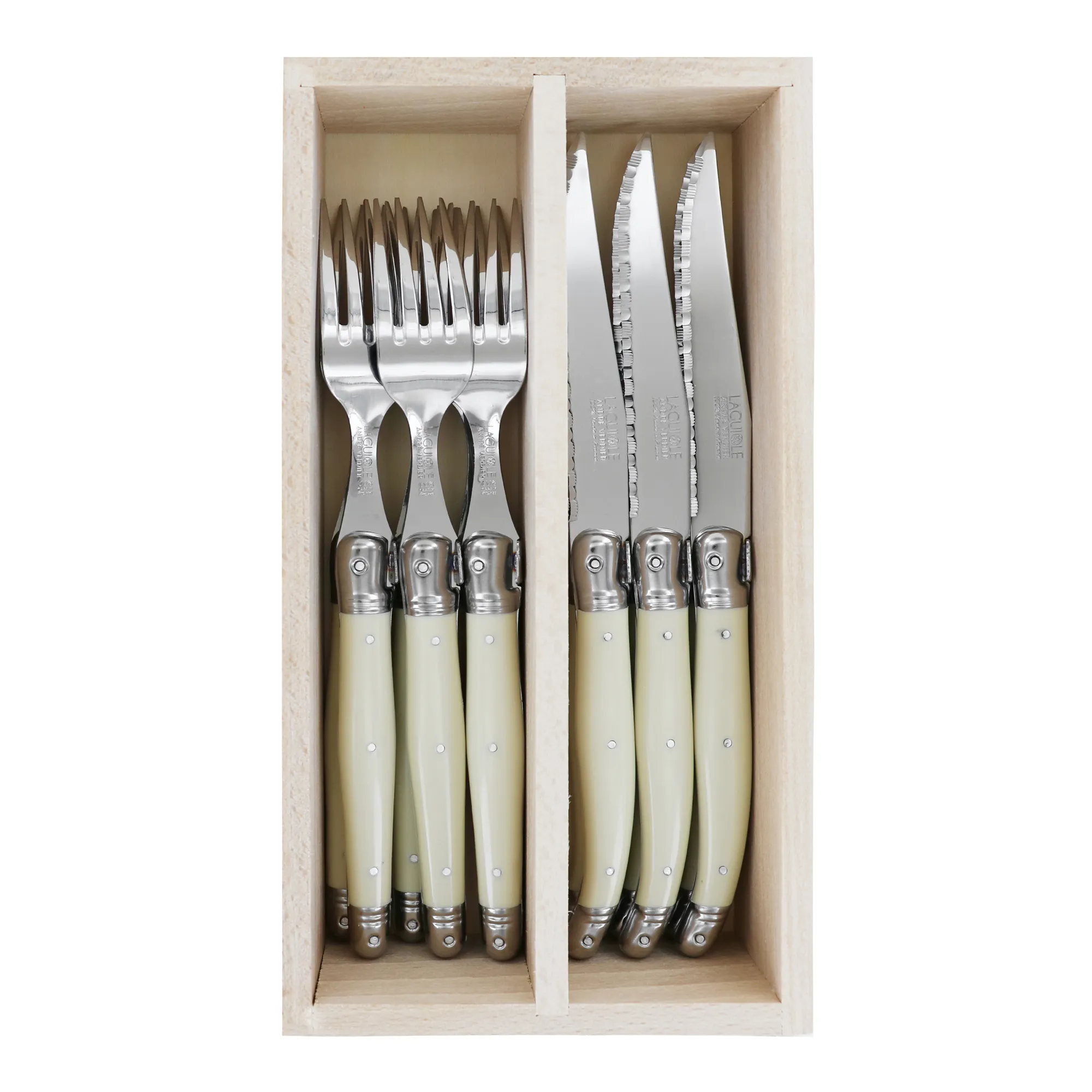 Laguiole by Andre Verdier Steak Knife & Fork Set, 12-Piece
