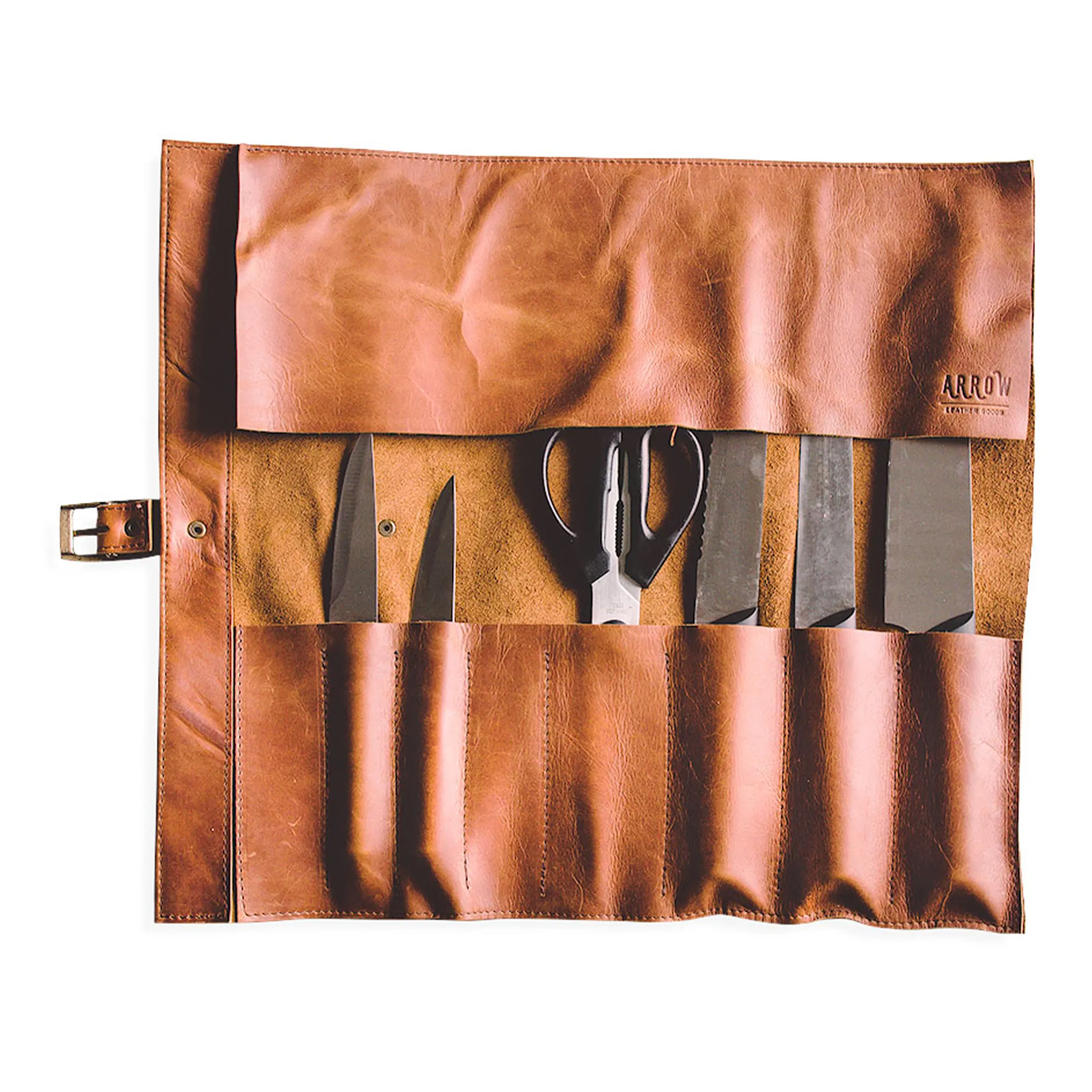 Arrow Leather Goods Knife Roll Bag