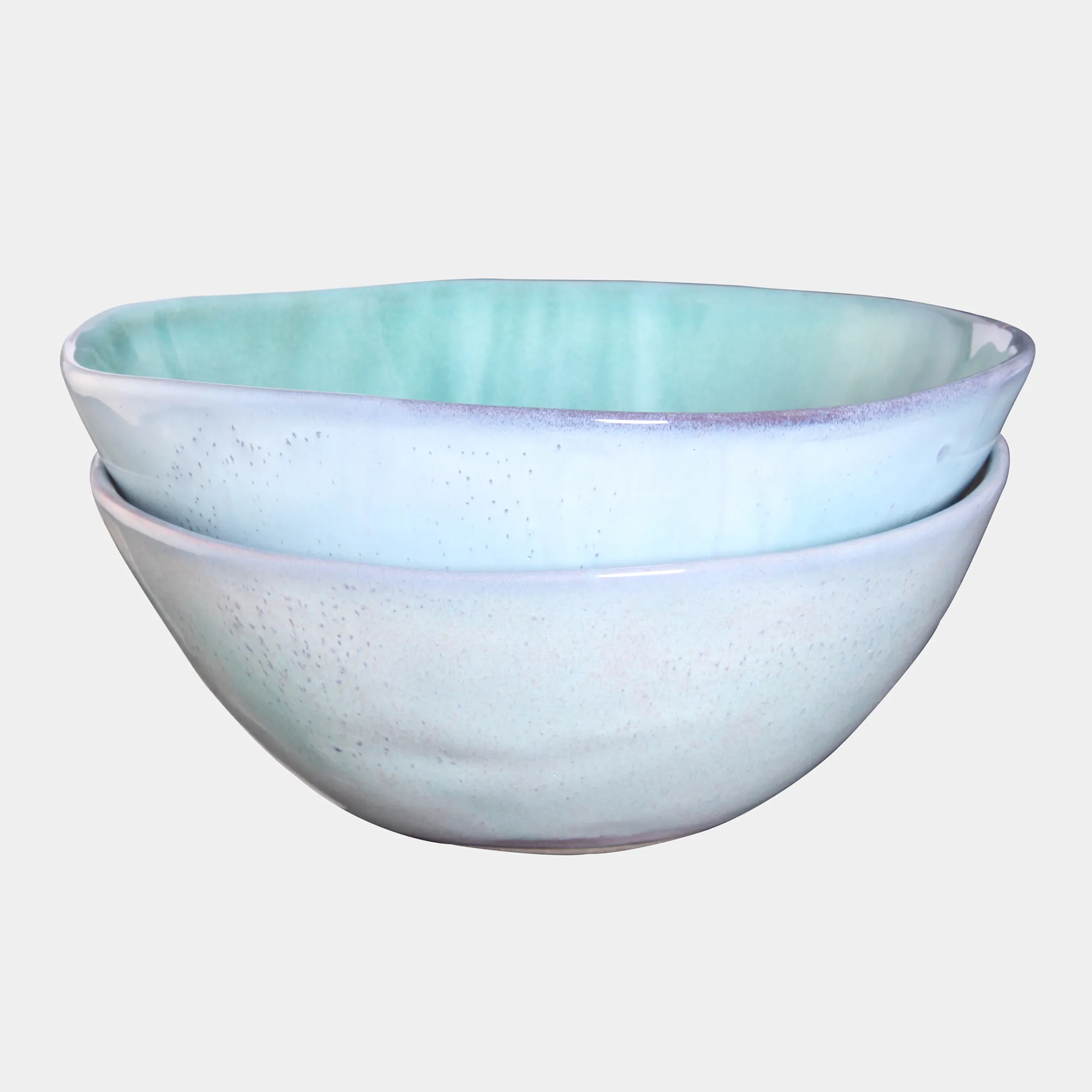 Mervyn Gers Medium Glazed Stoneware Serving Bowls, Set of 2
