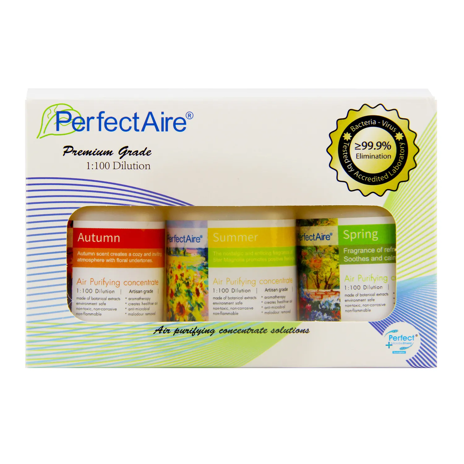 PerfectAire Microbeshield Air Purifier Concentrates, Pack of 3