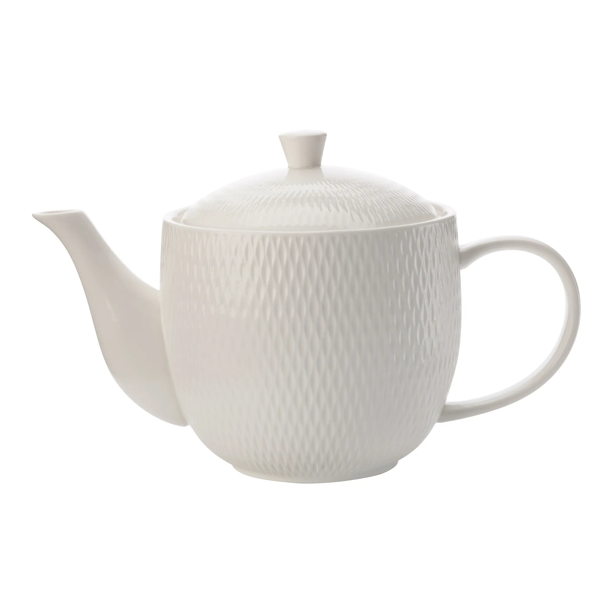 Maxwell & Williams White Basics Diamonds Teapot, 800ml