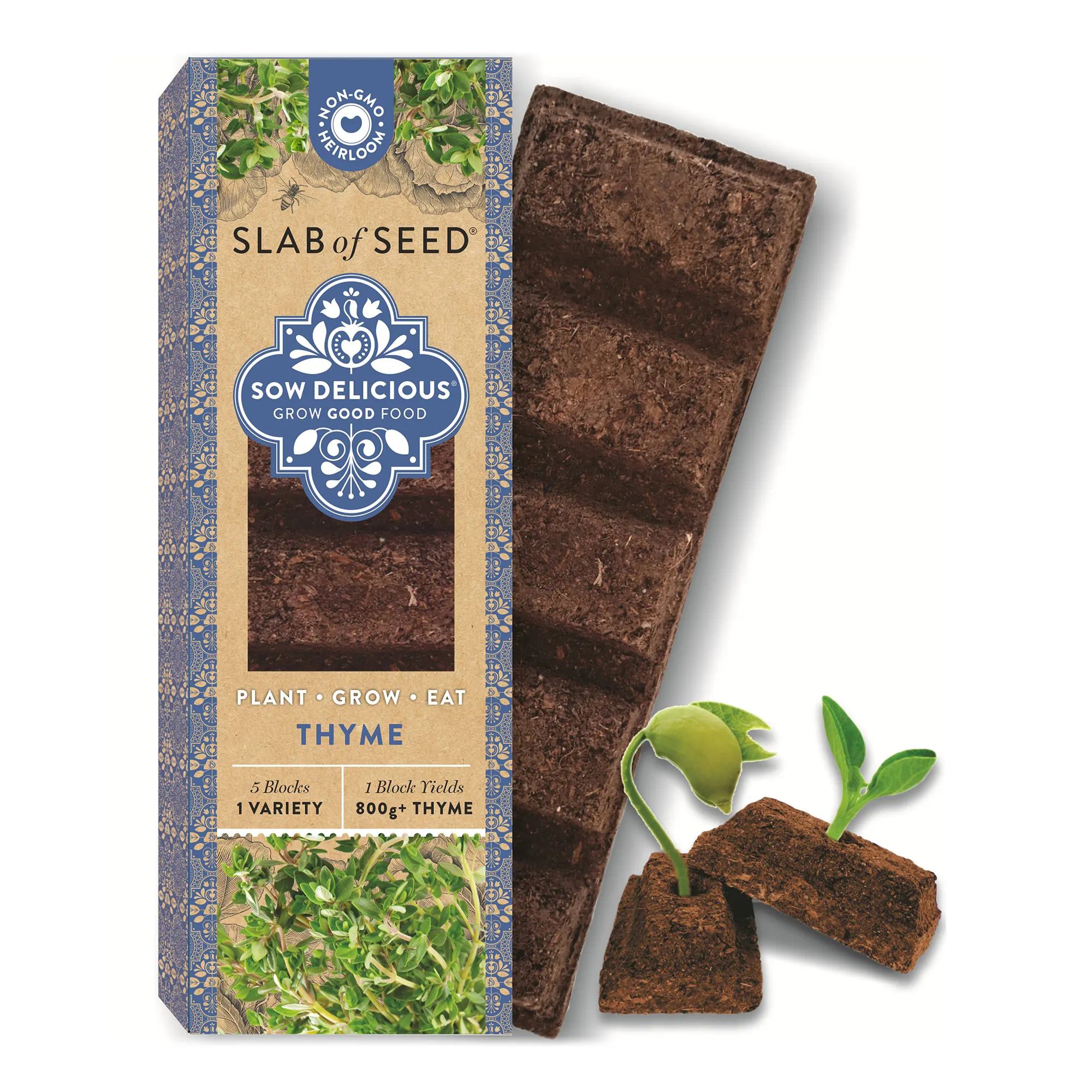 Sow Delicious Slab of Seed Pure Thyme