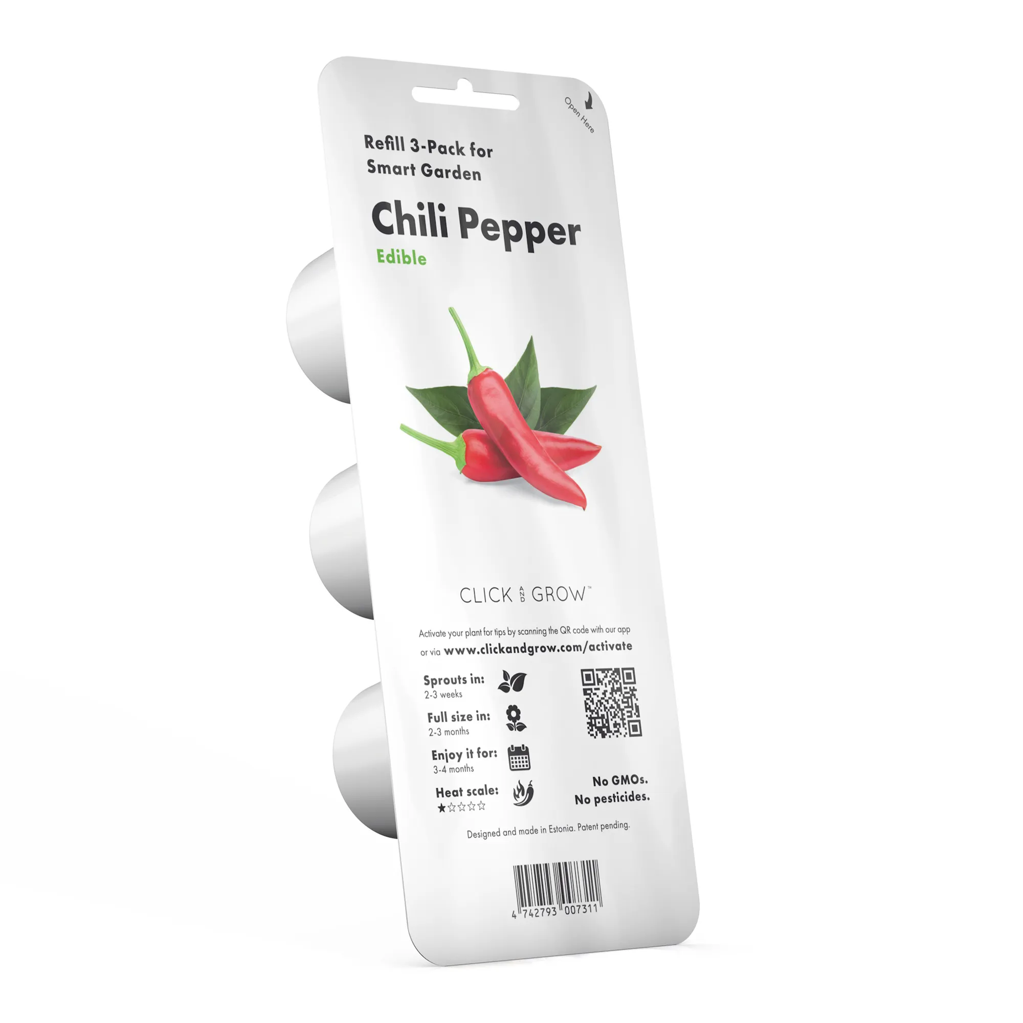 Click & Grow Chilli Pepper Seed Pod Refill for Smart Garden, Pack of 3