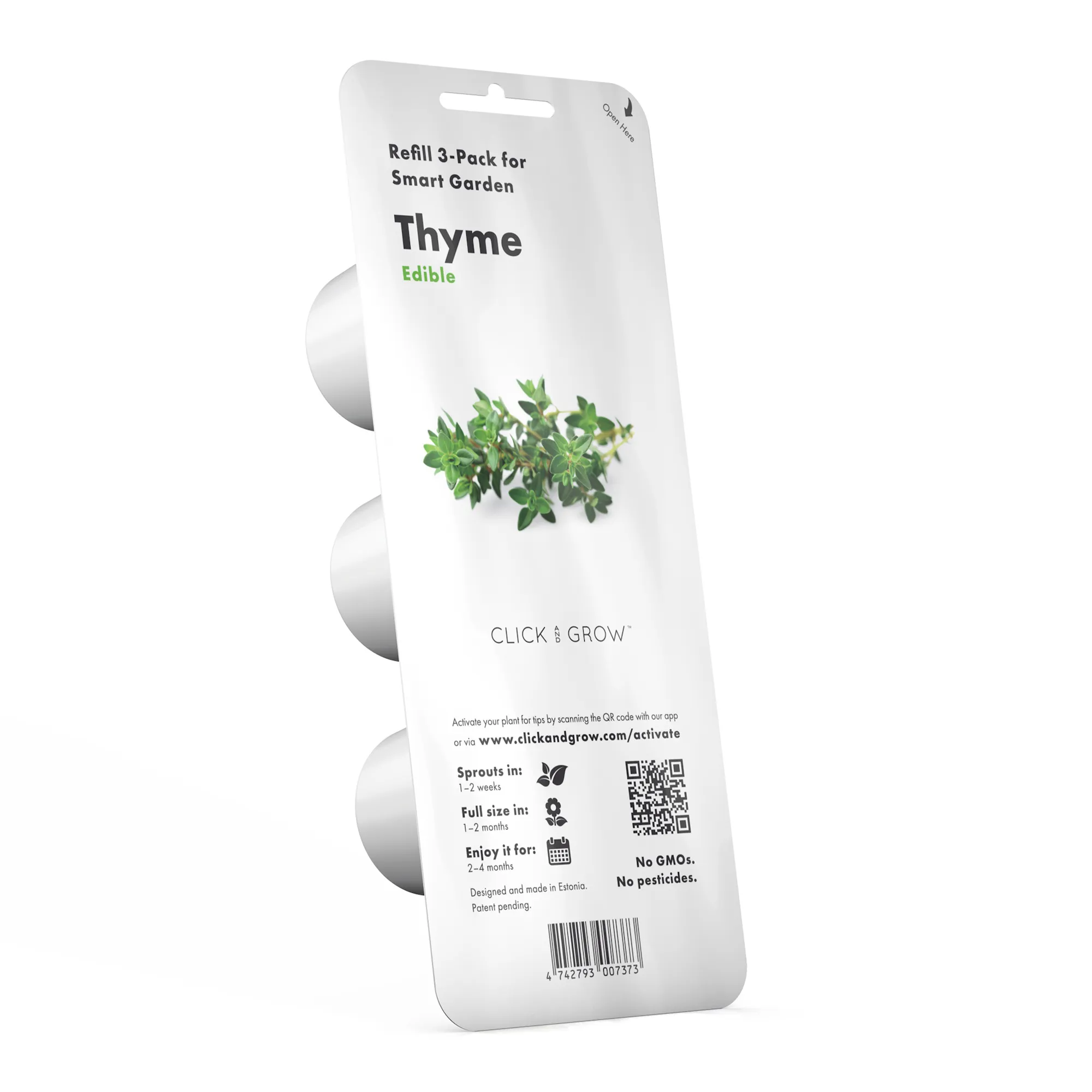 Click & Grow Thyme Seed Pod Refill for Smart Garden, Pack of 3