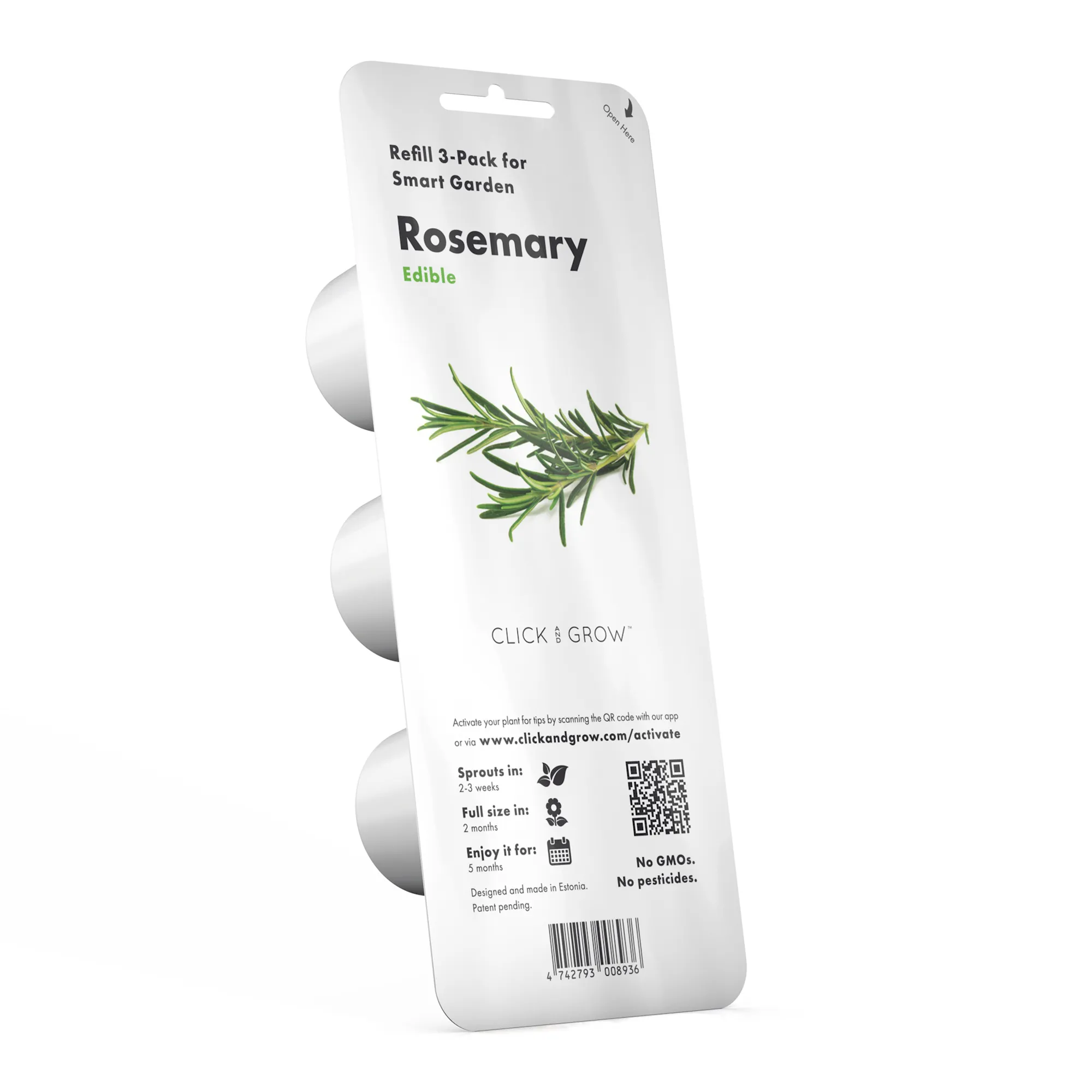 Click & Grow Rosemary Seed Pod Refill for Smart Garden, Pack of 3