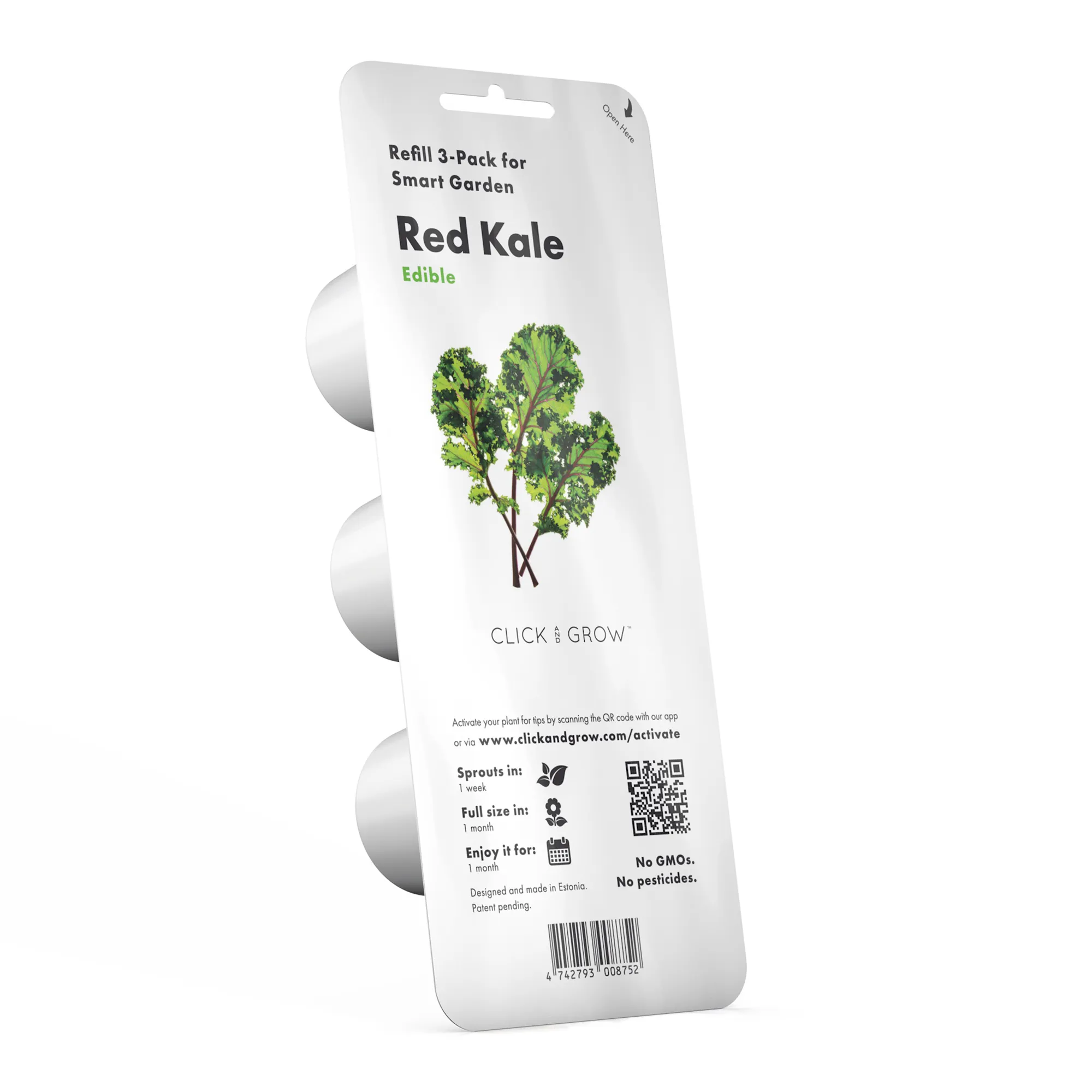Click & Grow Red Kale Seed Pod Refill for Smart Garden, Pack of 3