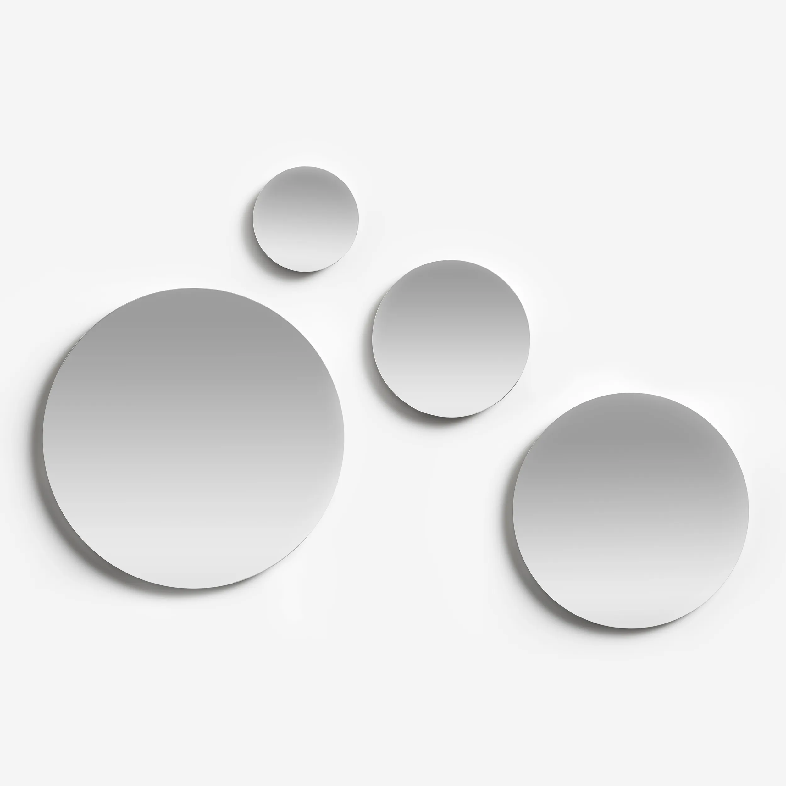 Native Decor Birch Round Frameless Mirrors, Set of 4