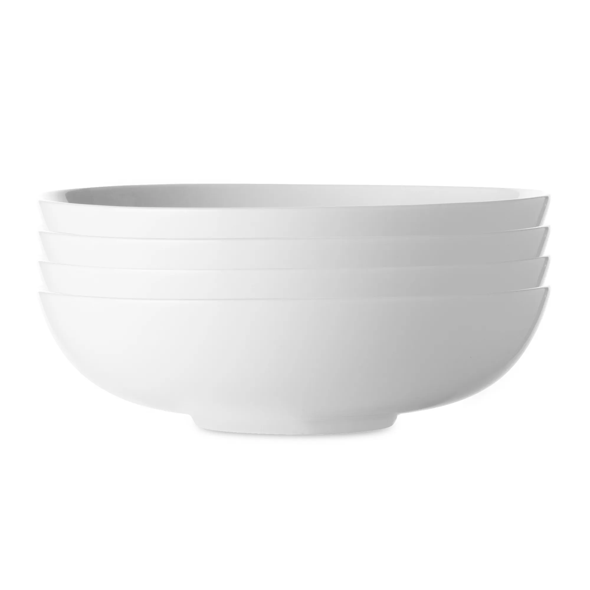Maxwell & Williams White Basics Coupe Shallow Bowls, Set of 4