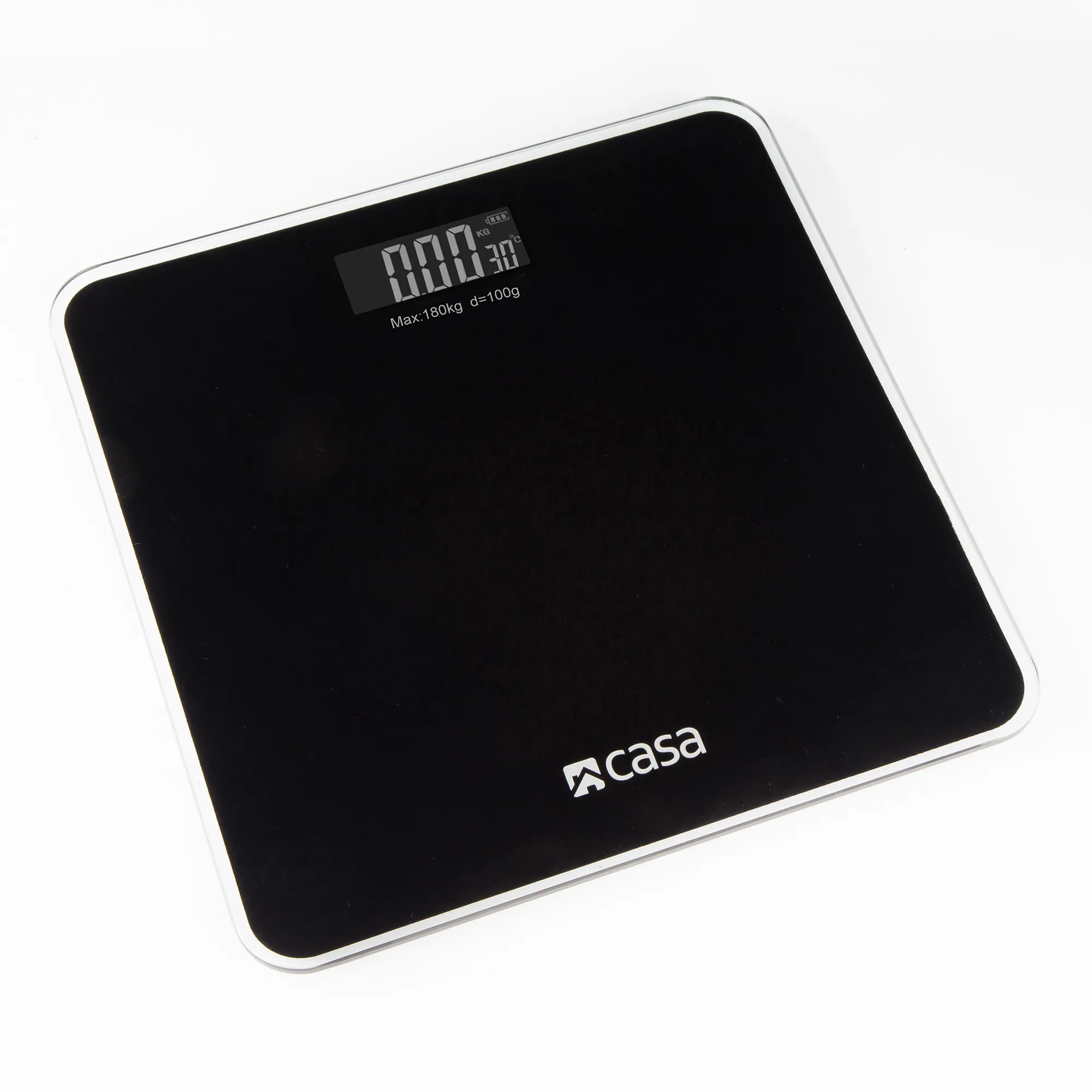 Casa Glass Round Edge Electronic Bathroom Scale