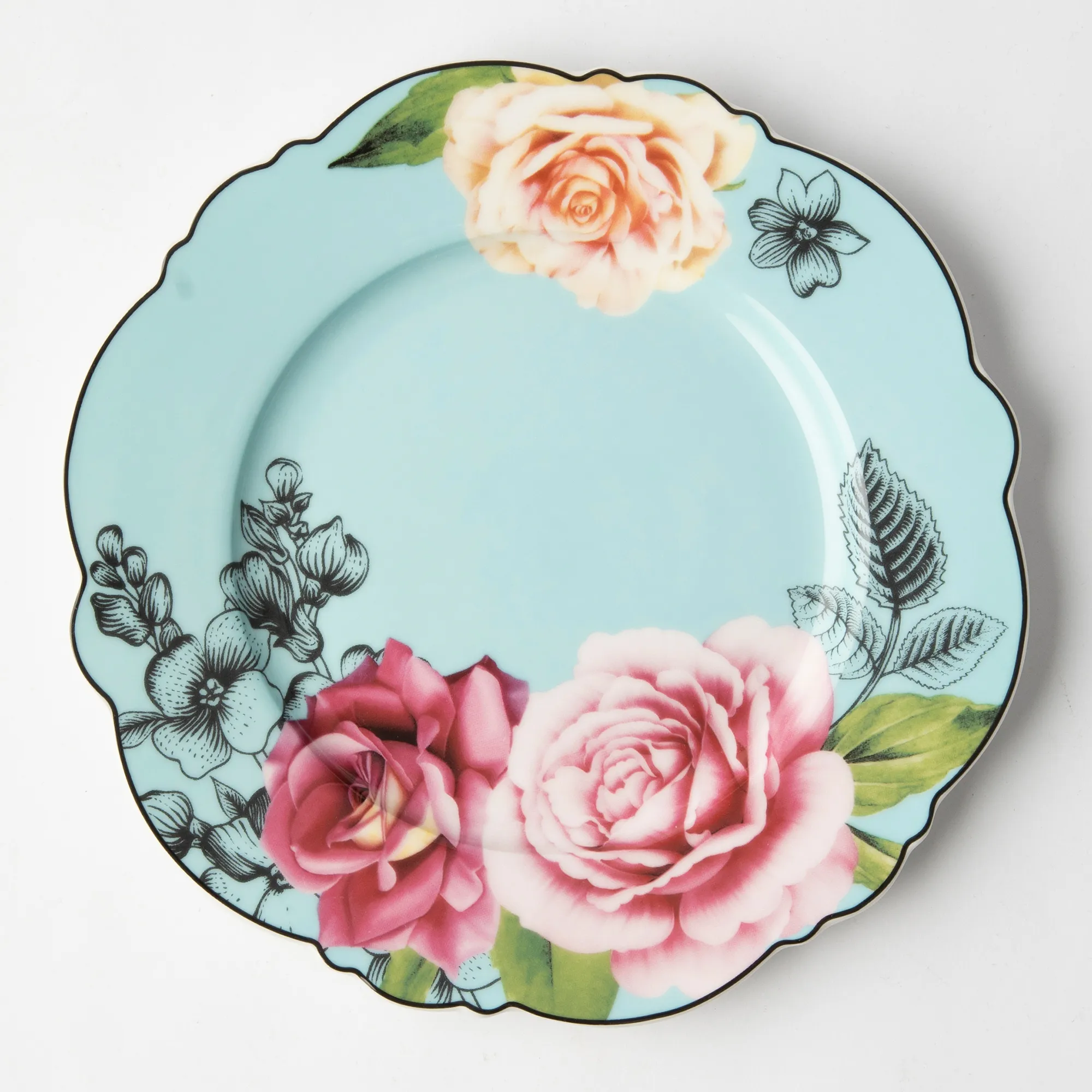 Jenna Clifford Wavy Rose Side Plates, Set of 4