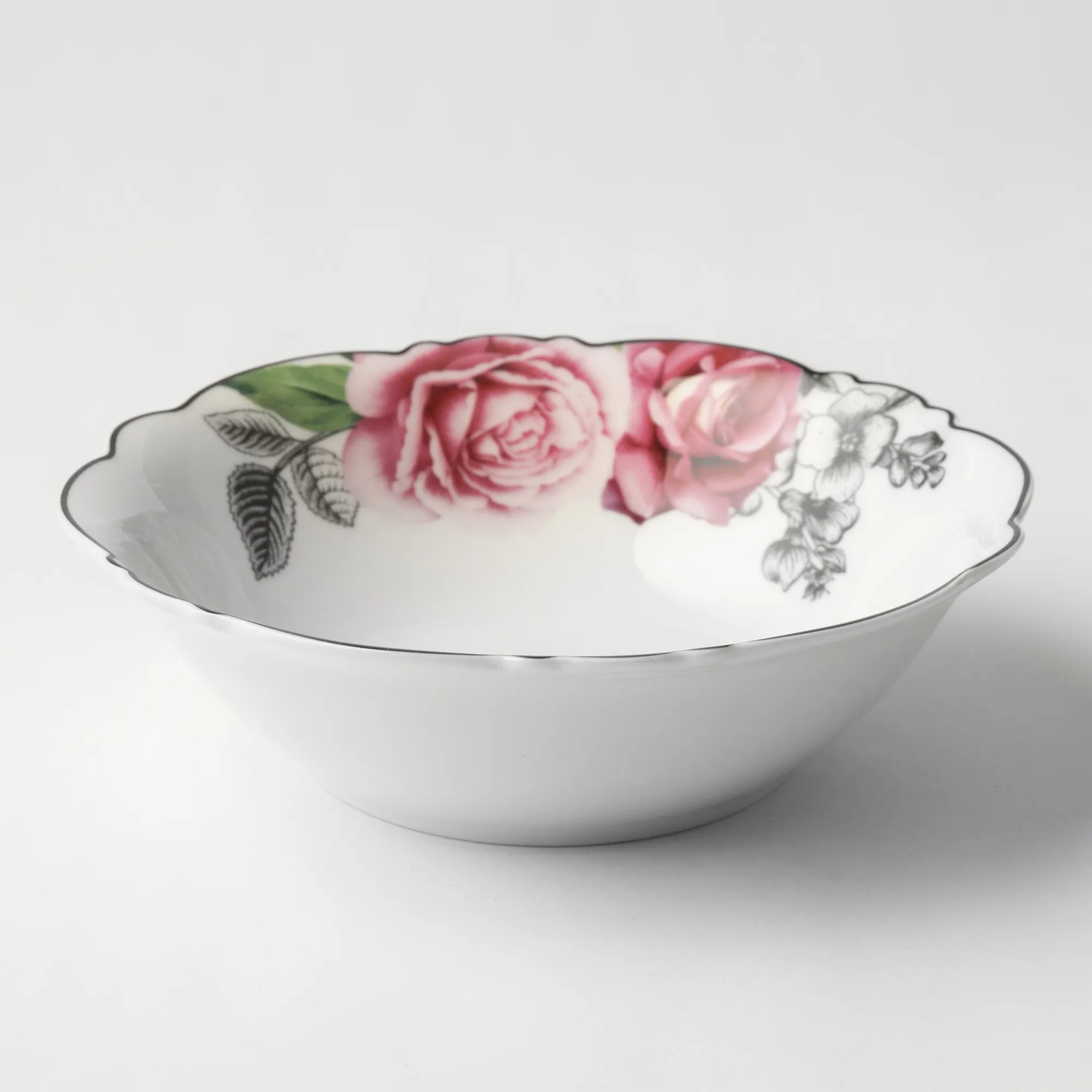 Jenna Clifford Wavy Rose Cereal & Soup Bowls, Set of 4