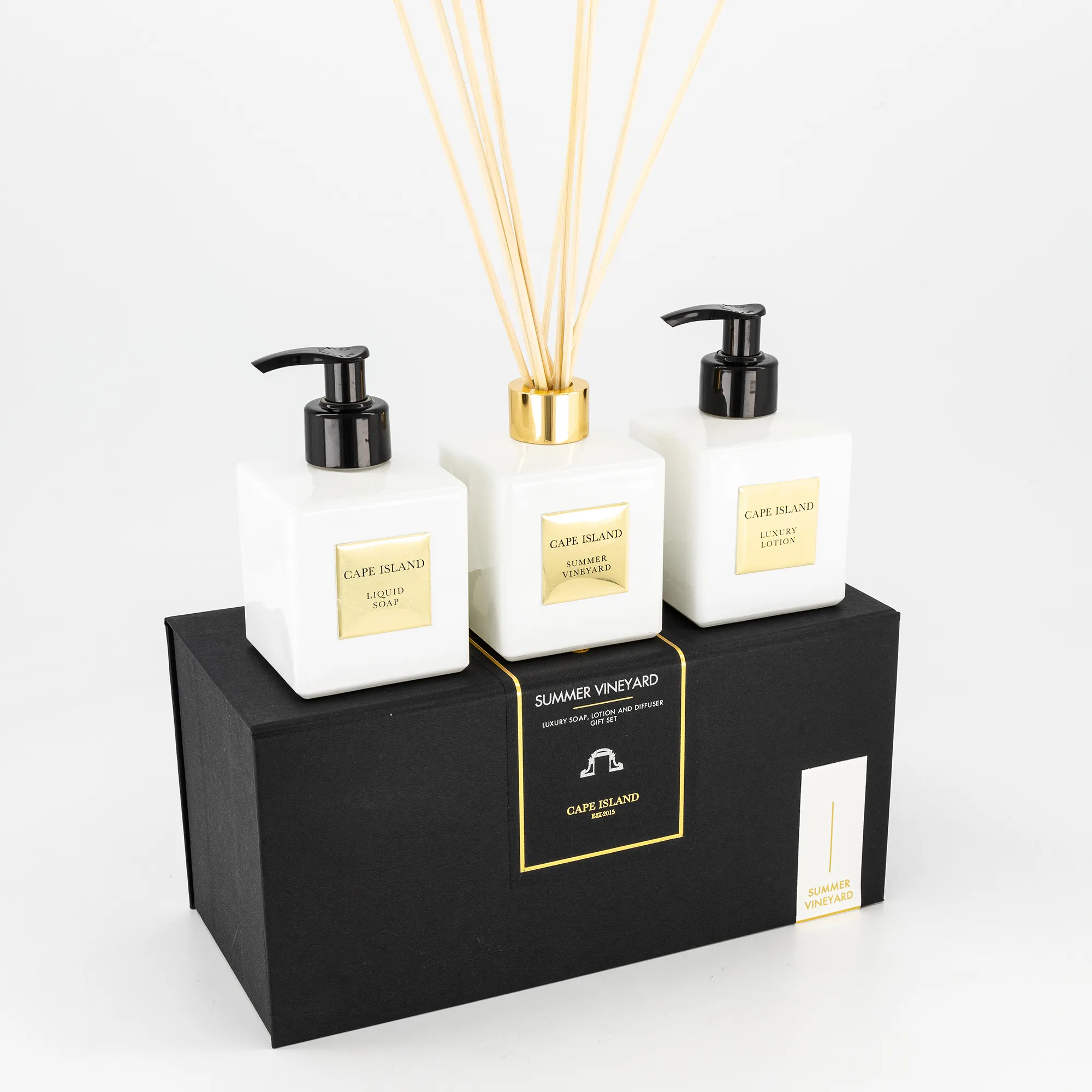 Cape Island Summer Vineyard Luxury Liquid Soap, Lotion & Diffuser Gift Set