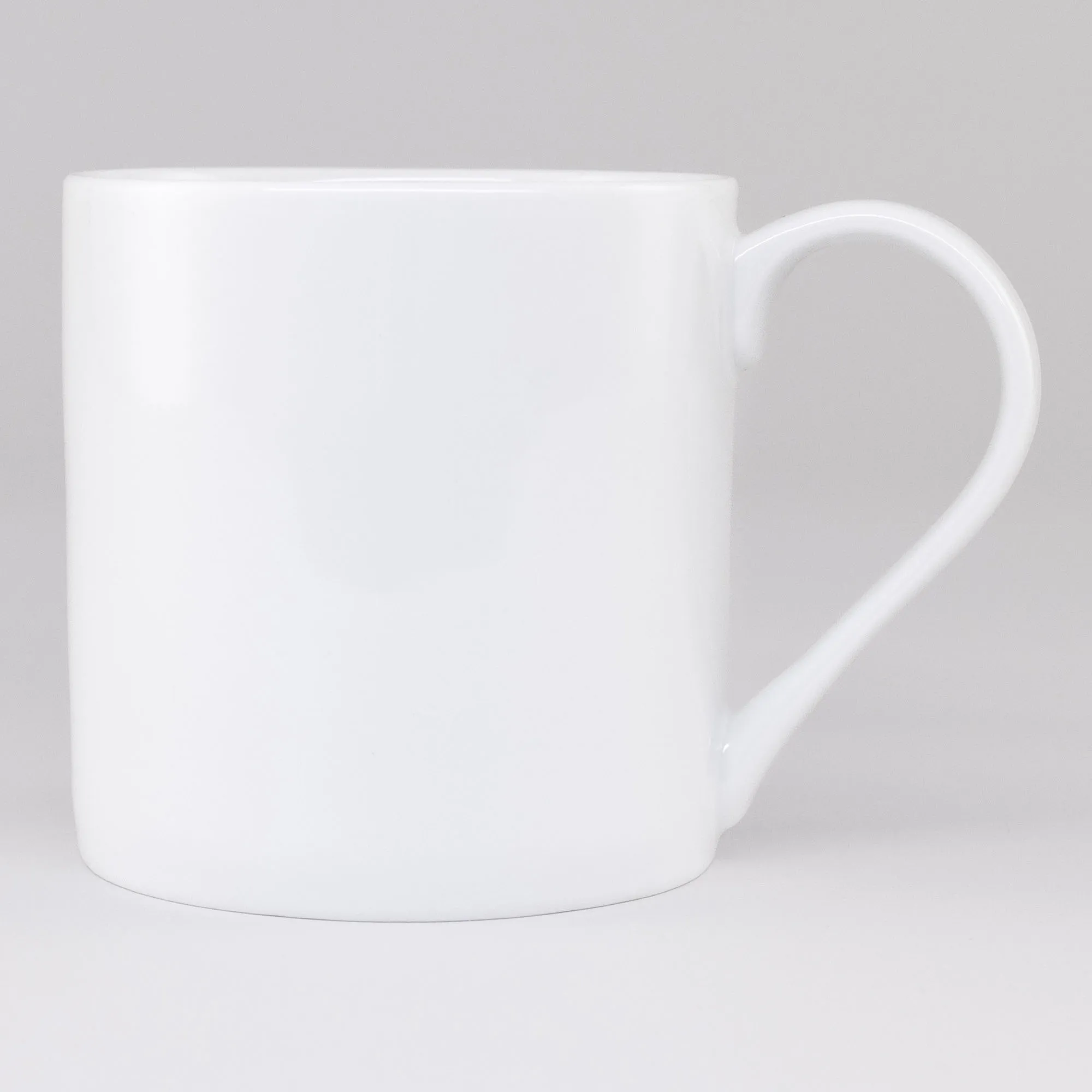 JAN White Coffee Porcelain Mugs, Set of 4