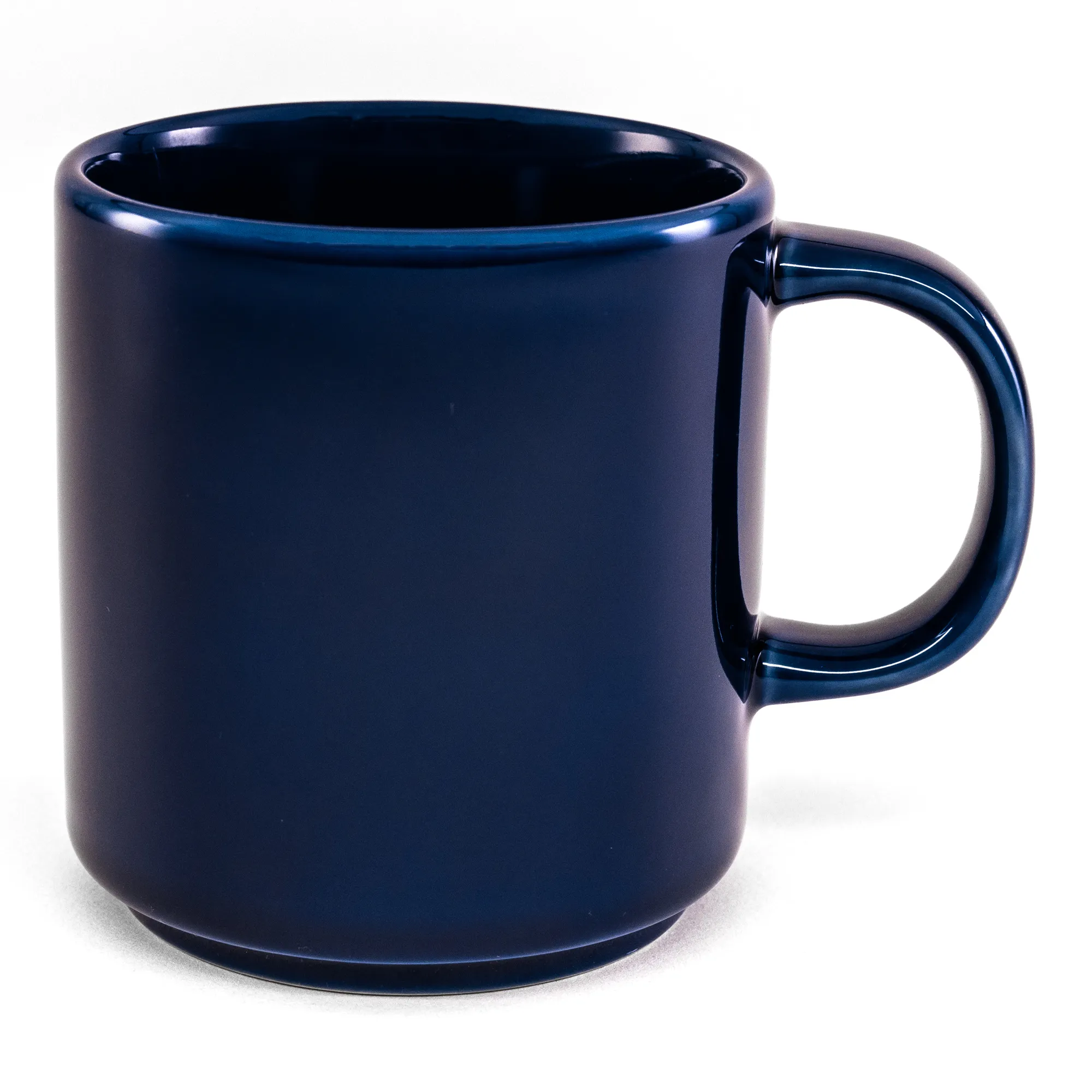 JAN Flat Stackable Stoneware Mugs, Set of 4