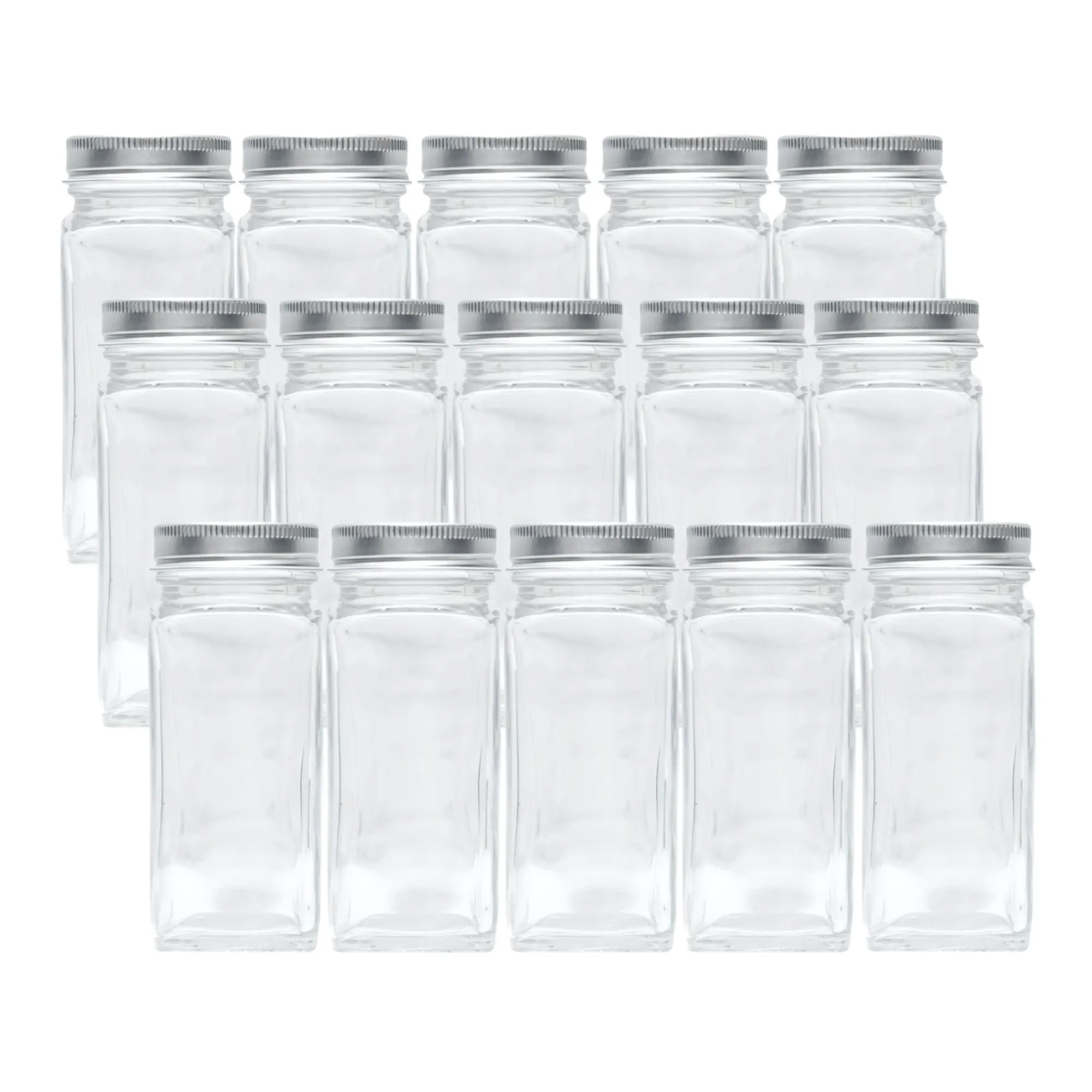 Trendz Of Today Glass Spice Bottles with Labels, Set of 15