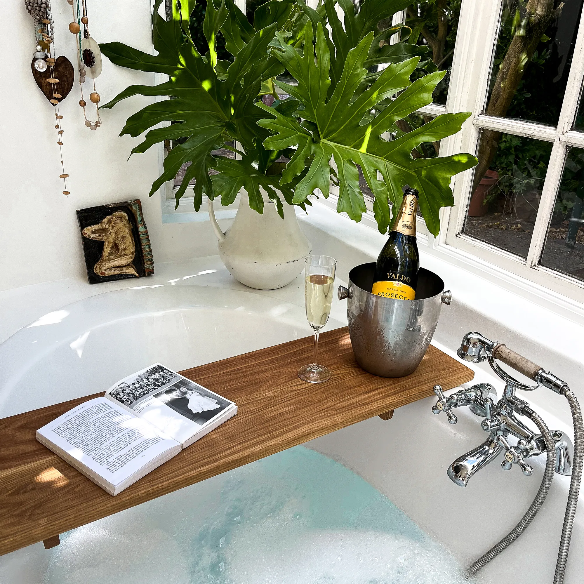 Laid Back Company Oak Bath Caddy Table