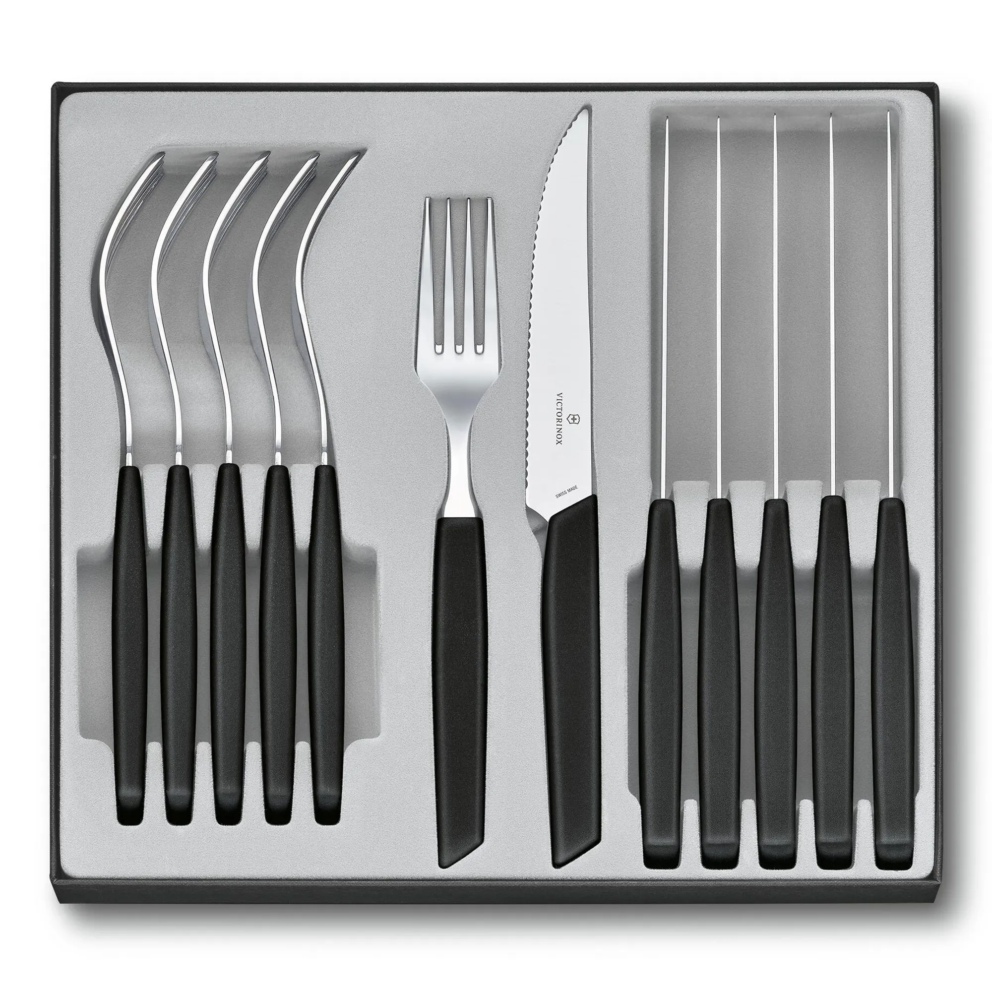 Victorinox Swiss Modern Table Set Giftbox with Steak Knives, 12-Piece