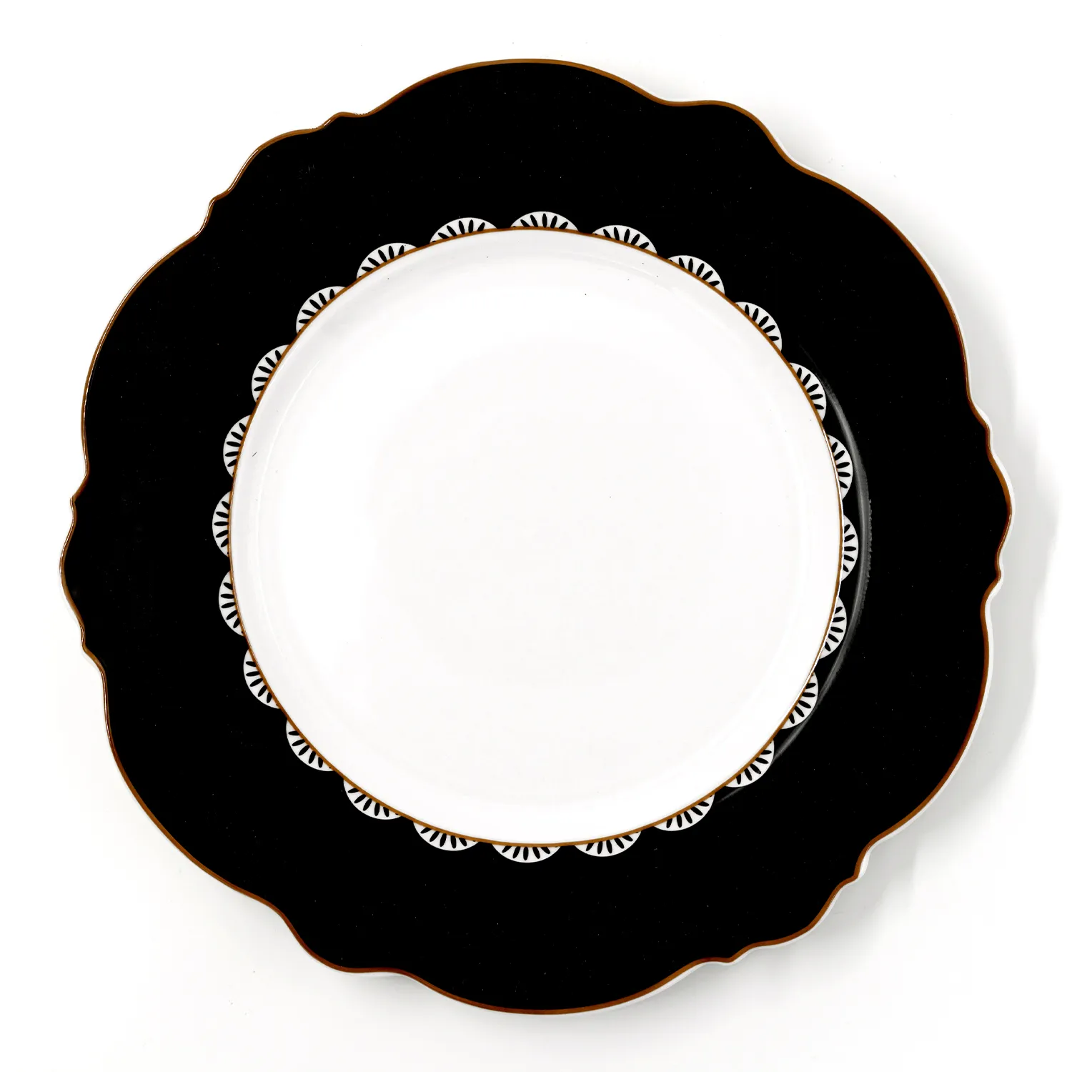 Jenna Clifford Black Rose Dinner Plates, Set of 4