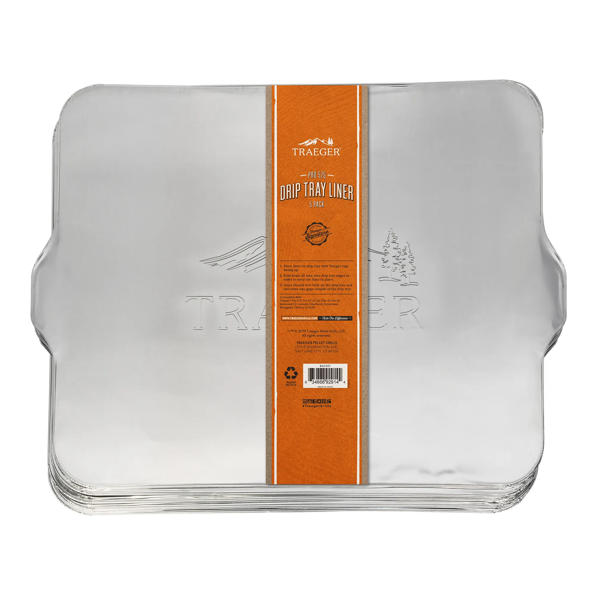 Traeger Pro 575 Drip Tray Liners, Pack of 5