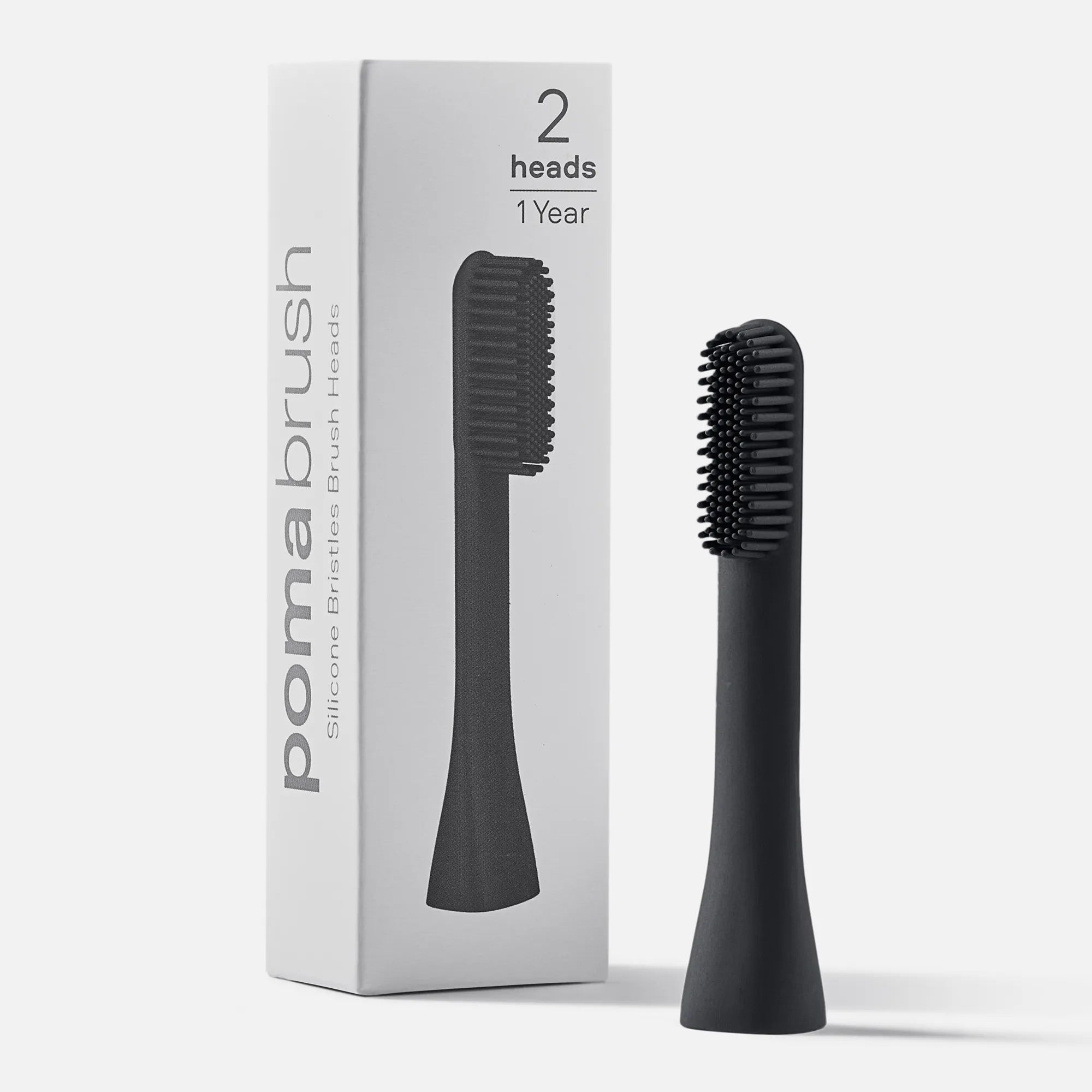 Poma Lifestyle Model 1.0 Pure Silicone Brush Heads, Pack of 2