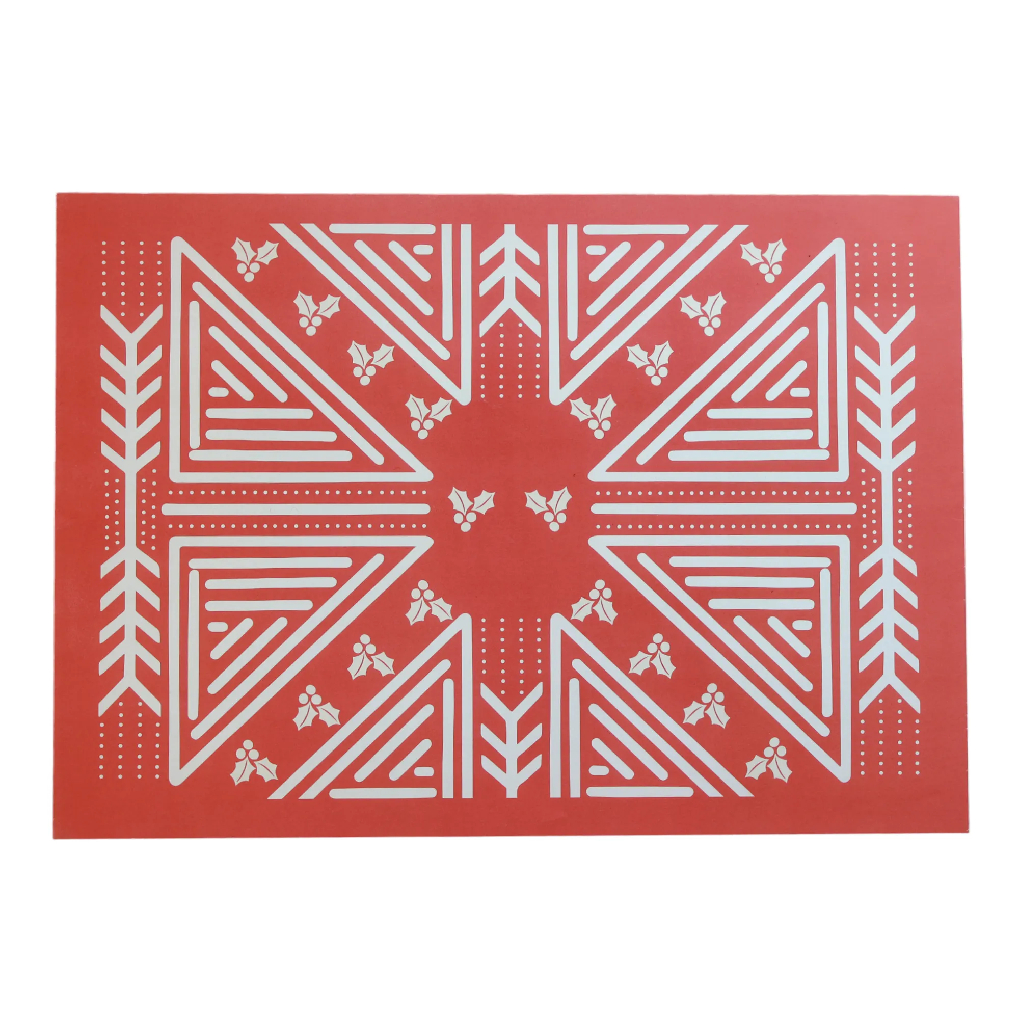 Caversham Textiles Christmas Geometric Paper Placemats