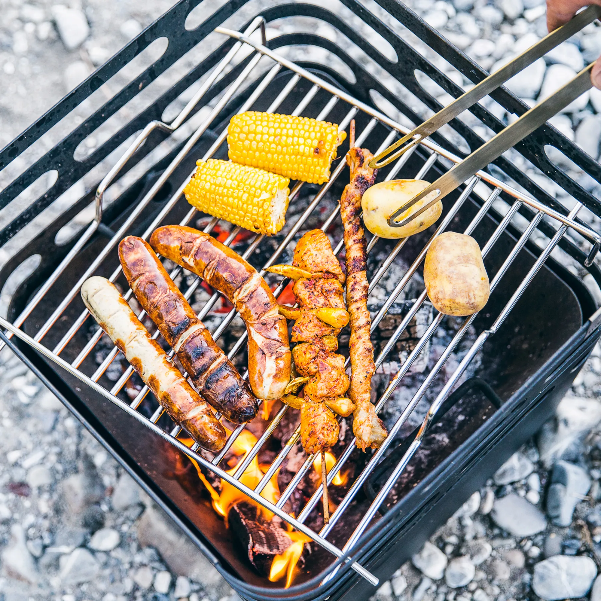 Hoefats Fire Basket with Grid Combo