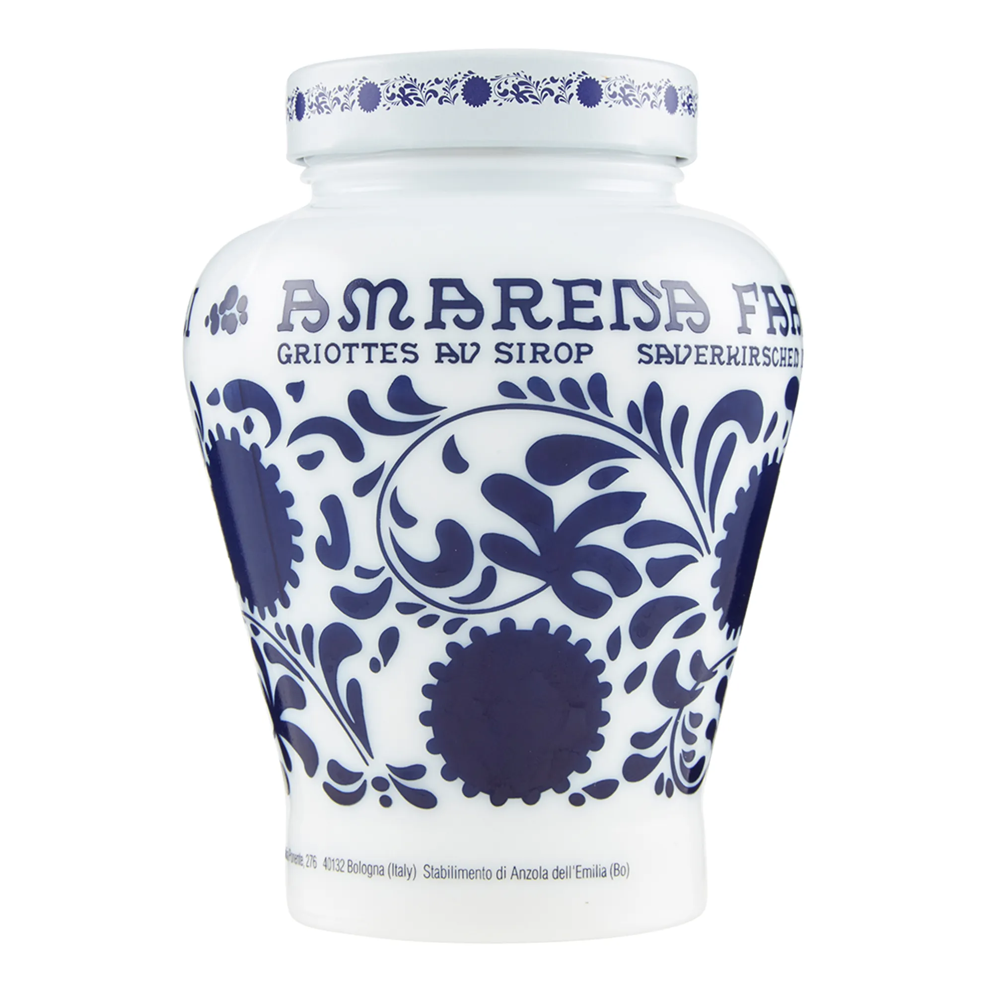 Fabbri Amarena Cherries in Syrup in Opaline Jar, 600g