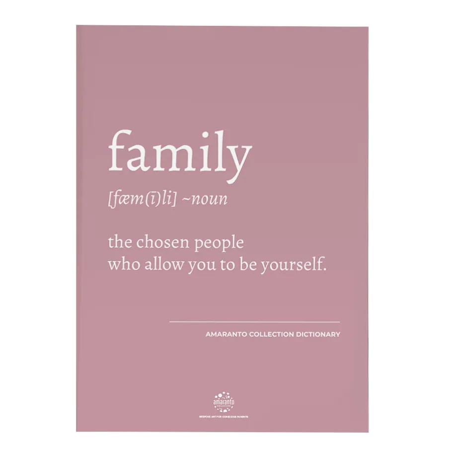 Amaranto Collection Conscious Dictionary A4 Unframed Print, Family