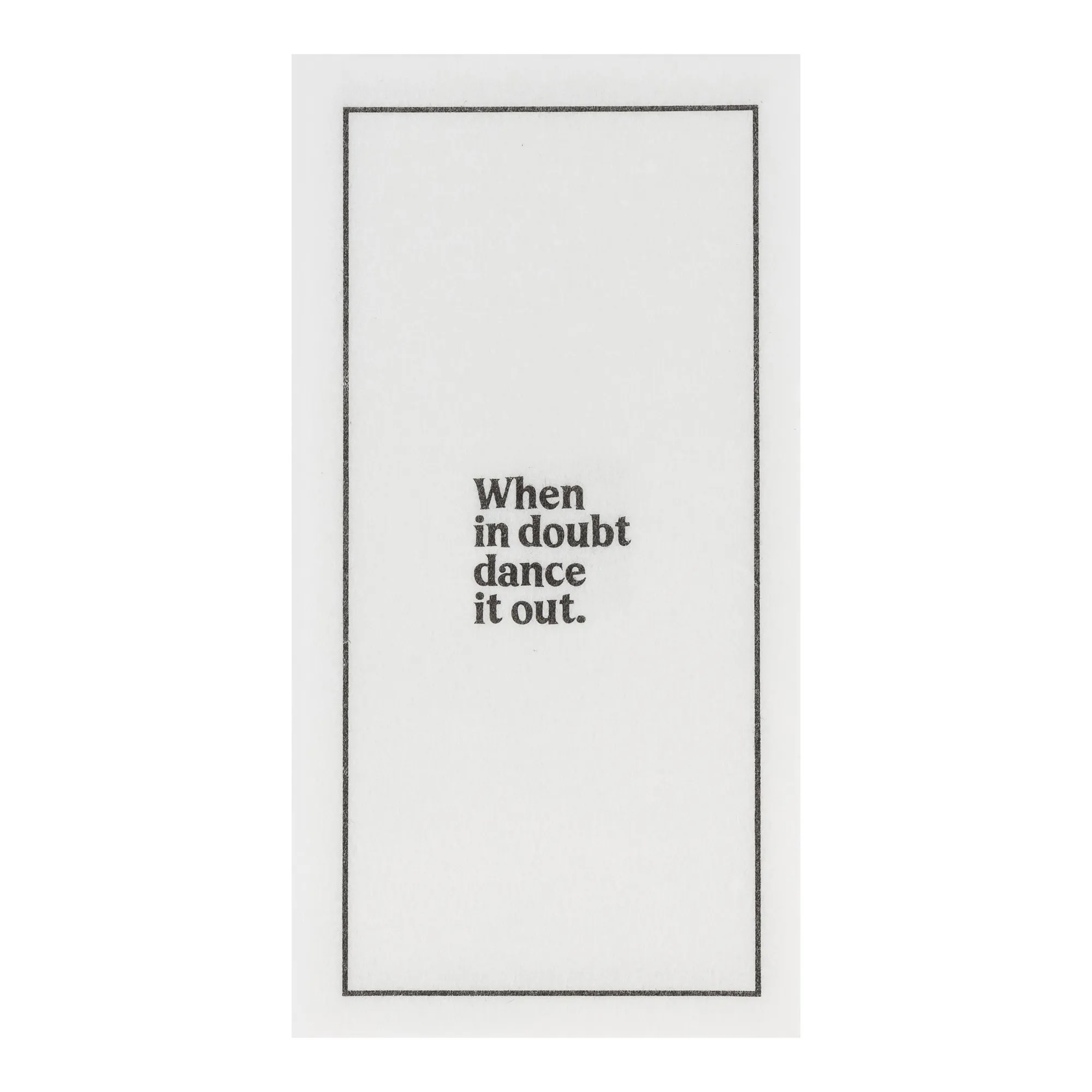 Tavola When In Doubt Dance It Out Slim Luxury Paper Napkins, Pack of 24