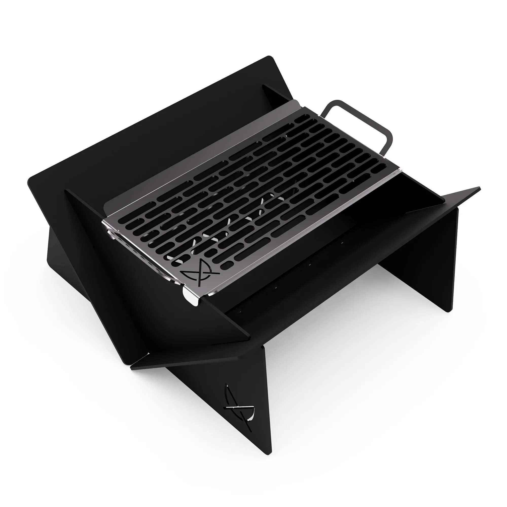 Pretzel Fire Pit with Carrier Bag and Grill