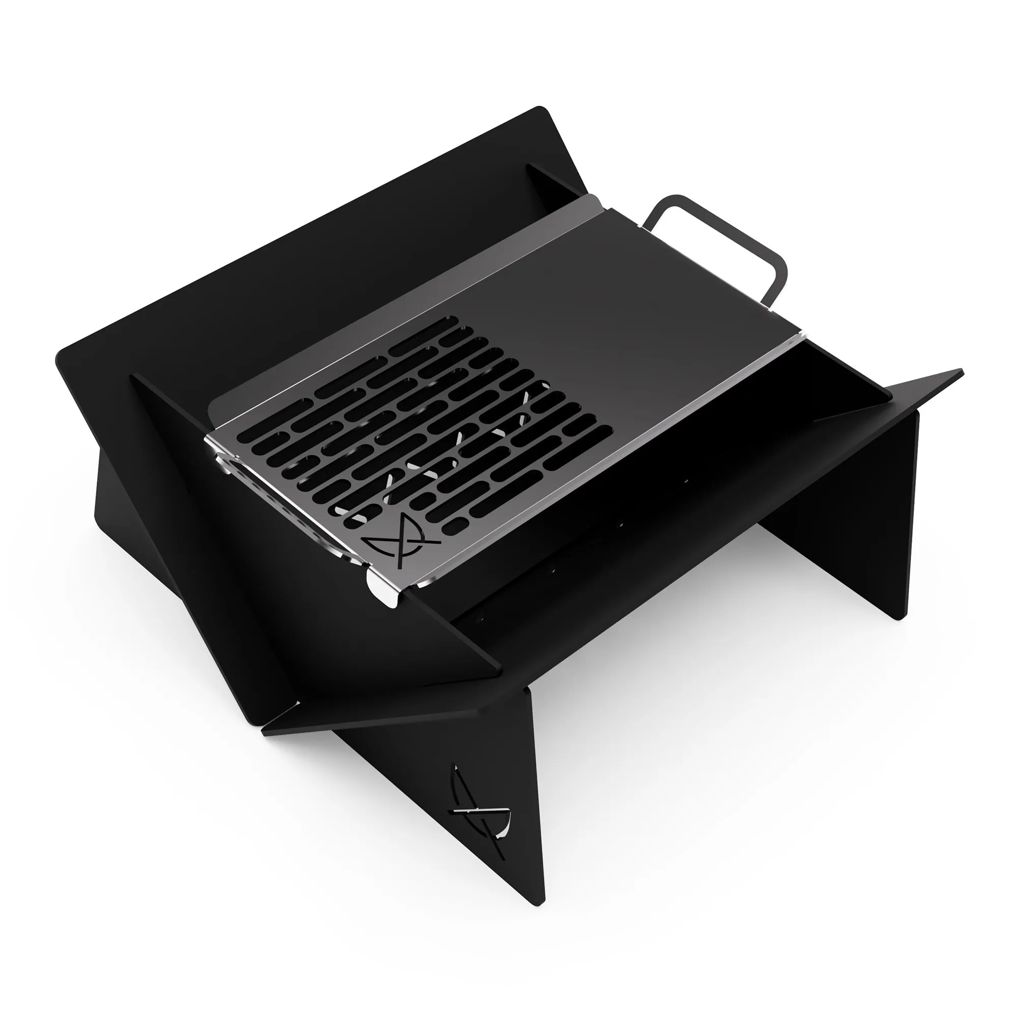 Pretzel Fire Pit with Carrier Bag and Grill Skillet