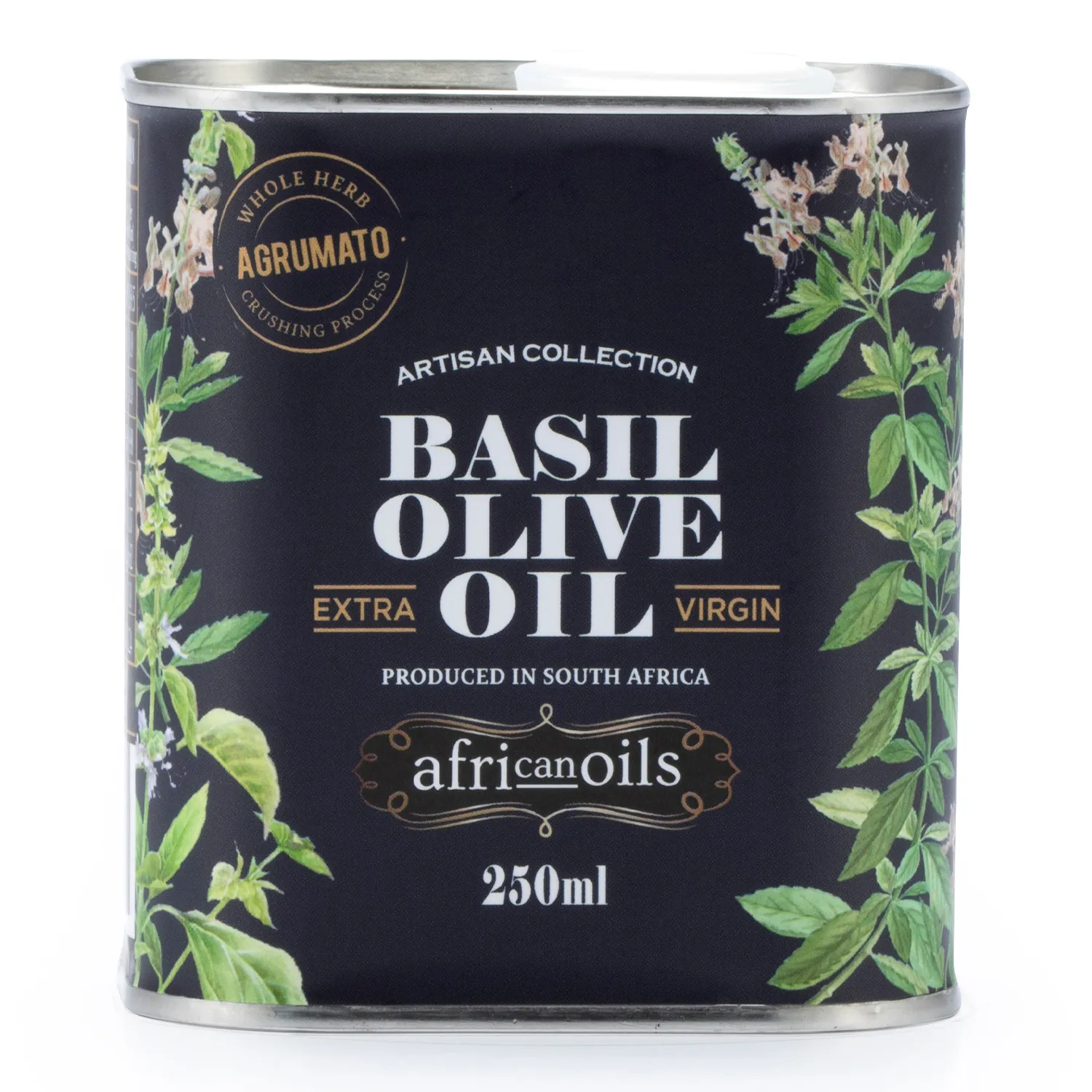 African Oils Extra Virgin Agrumato Basil Olive Oil, 250ml