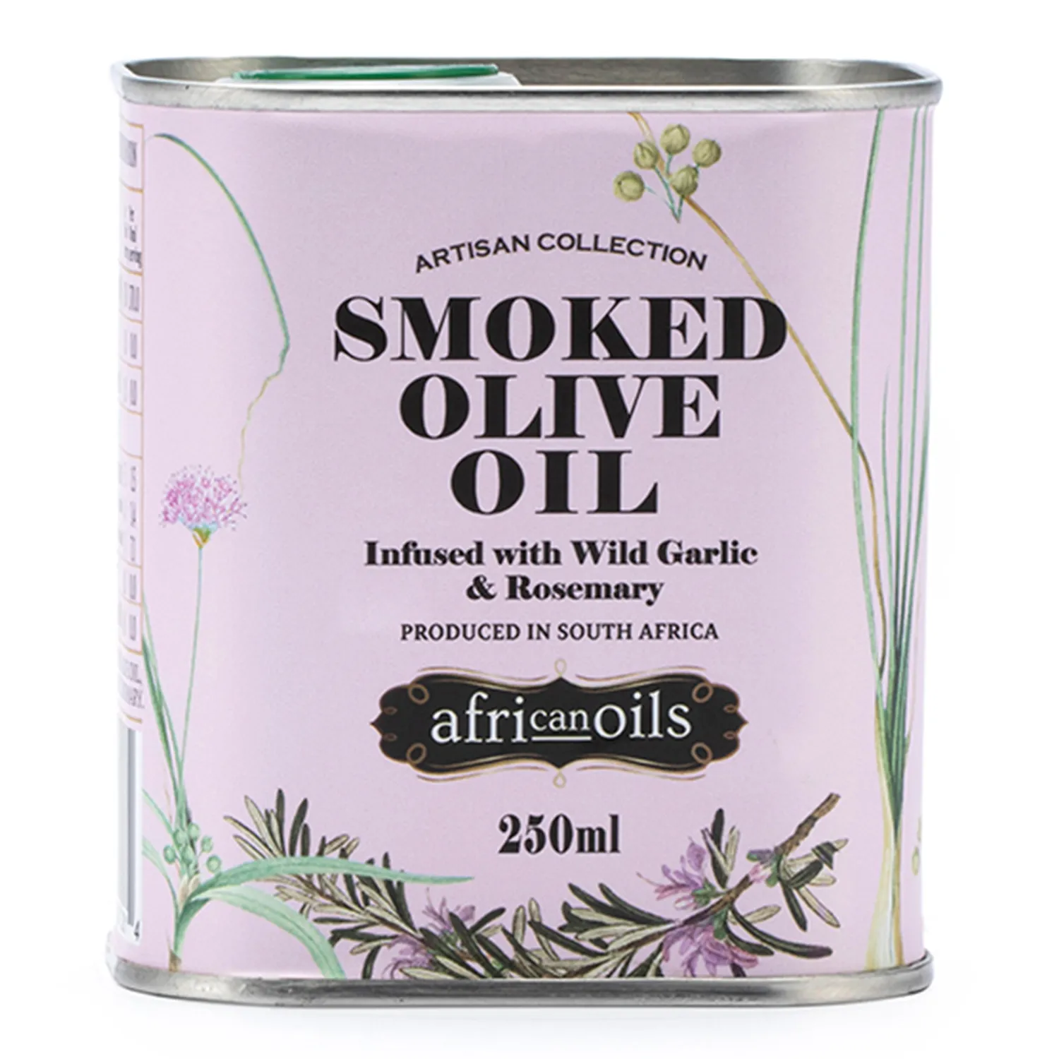 African Oils Smoked Extra Virgin Olive Oil with Wild Garlic & Rosemary, 250ml