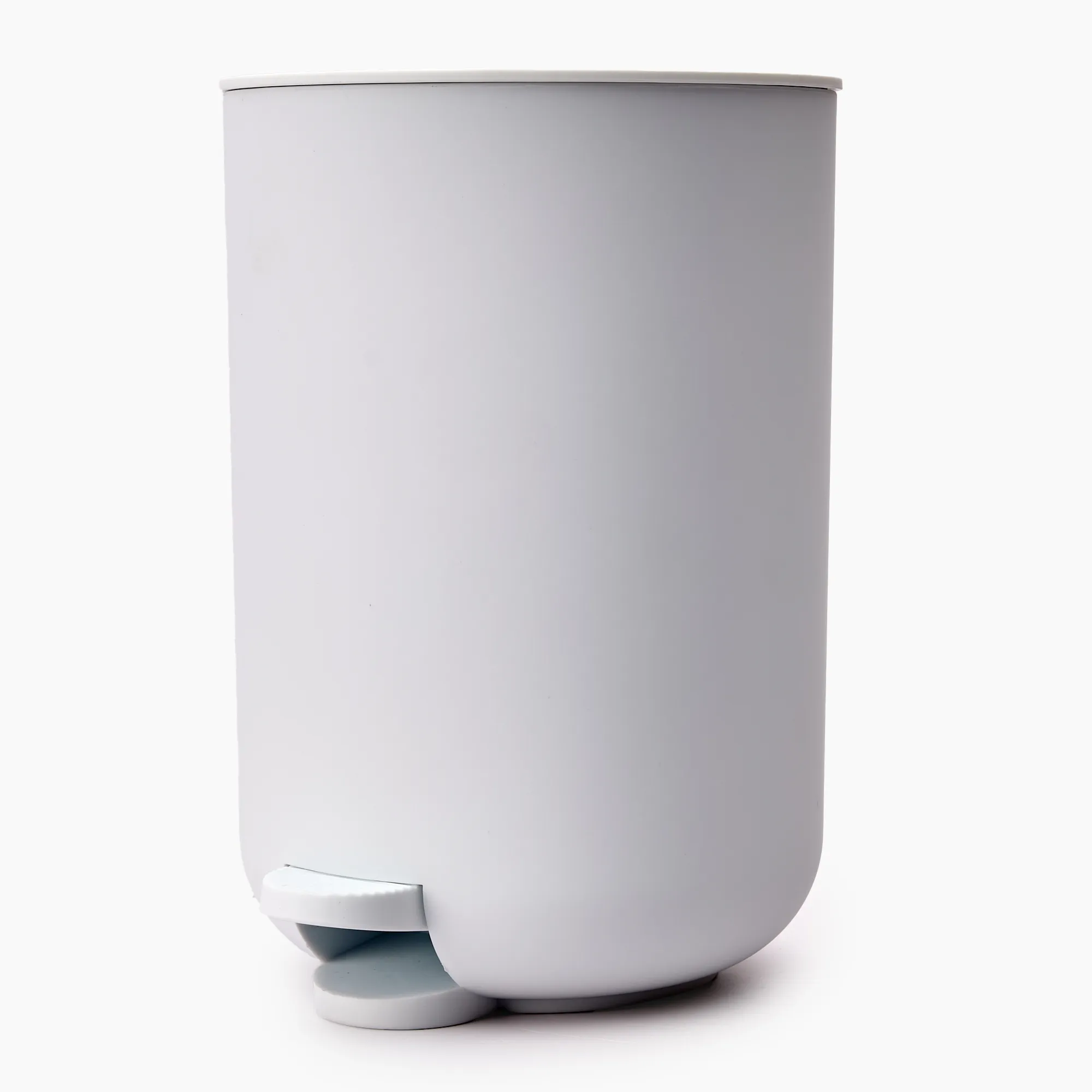 Thread Office Matte White Bathroom Pedal Bin, 3L