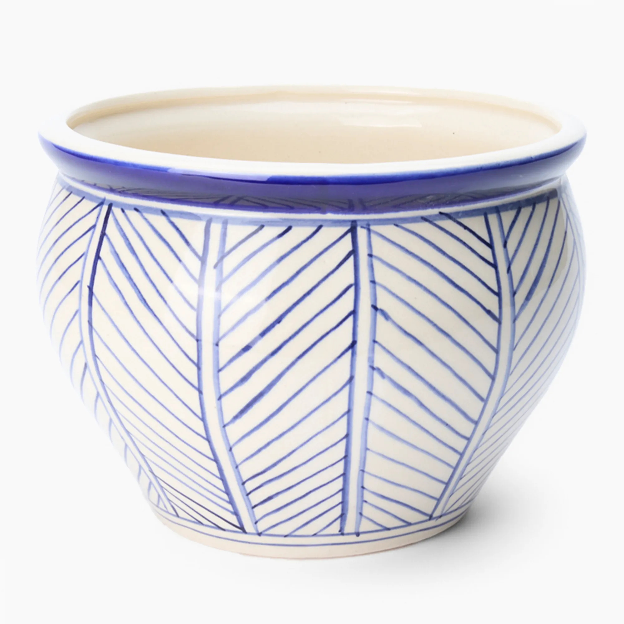 Thread Office Nautical Stripe Planter, 21cm