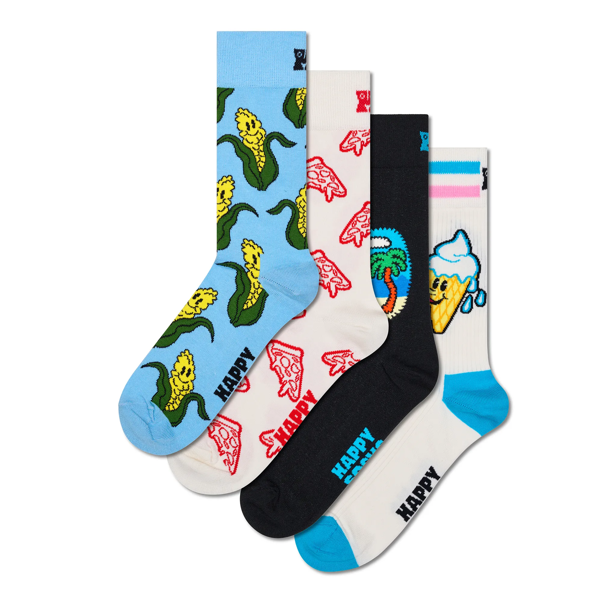 Happy Socks Corny Summer Gift Set, Pack of 4