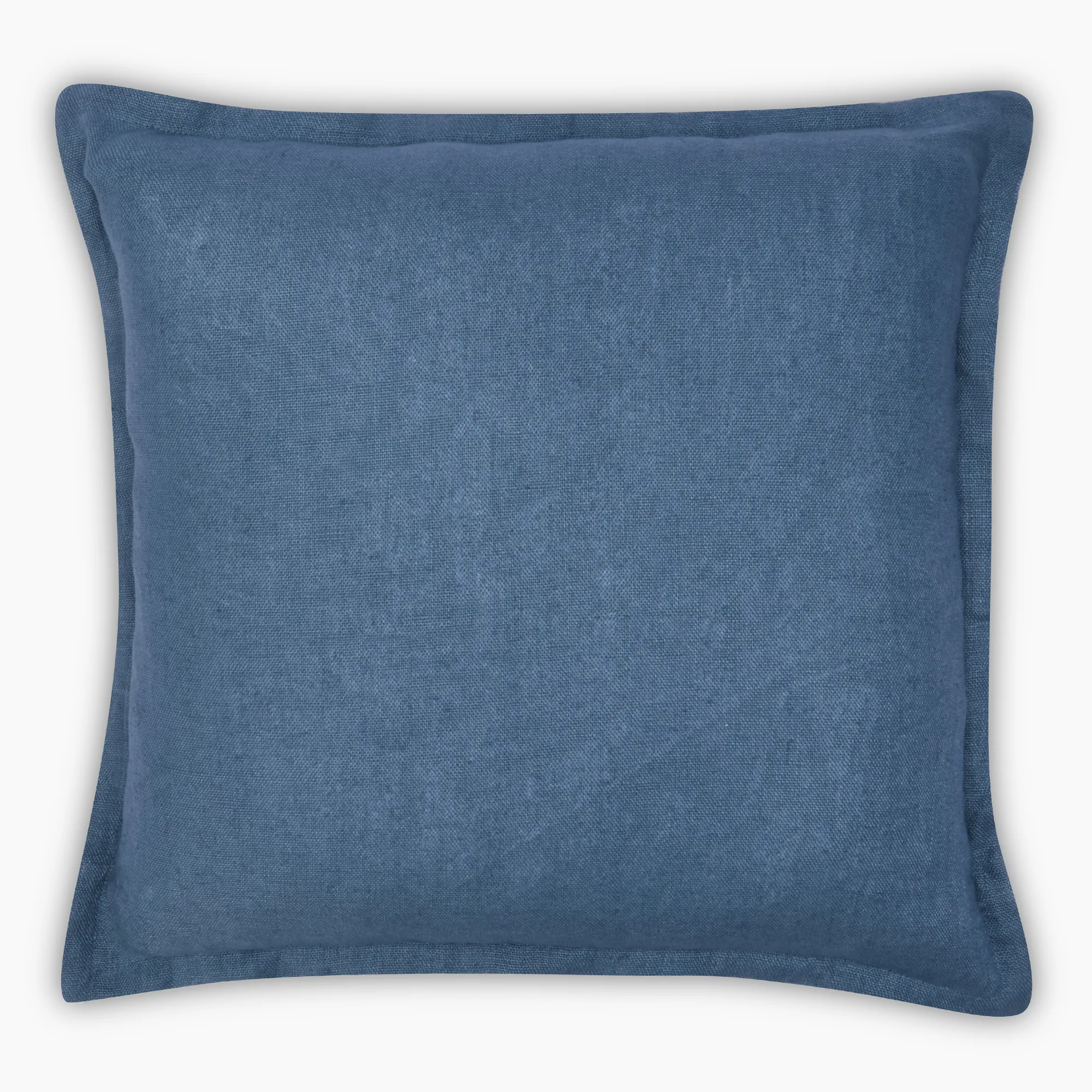 Thread Office Mid Blue Linen Scatter Cushion Cover, 50cm x 50cm