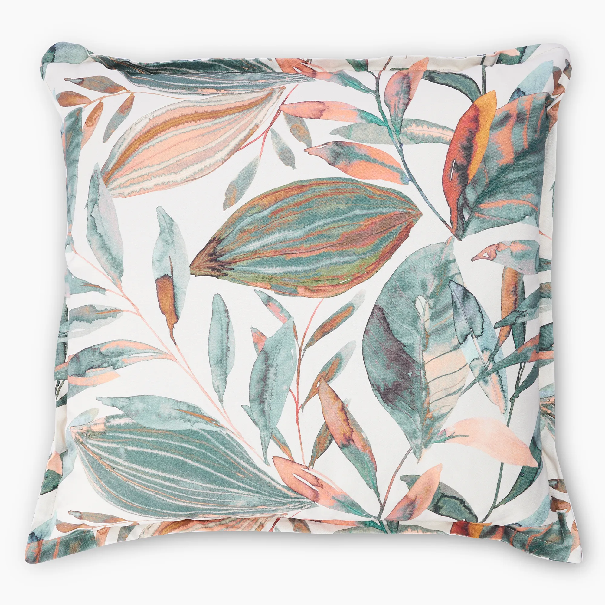 Thread Office Green Reversible Jazba Outdoor Scatter Cushion with Feather Blend Inner, 60cm x 60cm