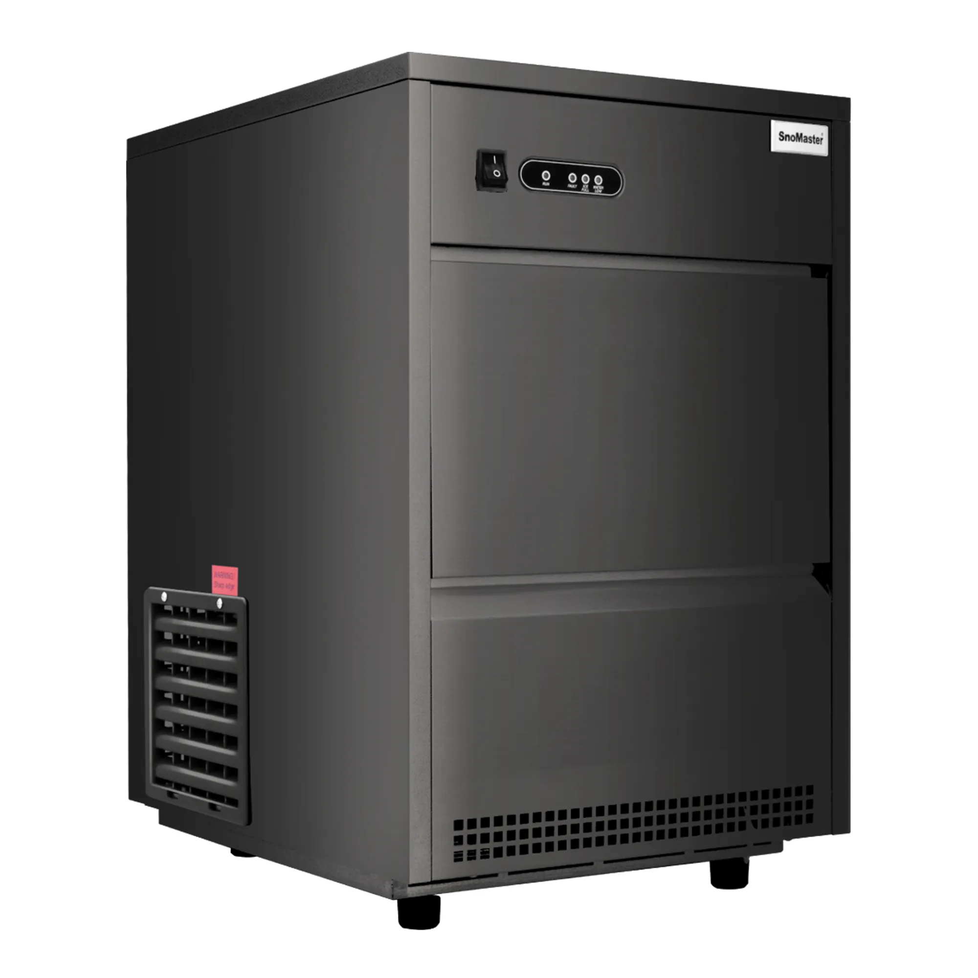 SnoMaster Black Plumbed-In Bullet Ice-Maker, 26kg