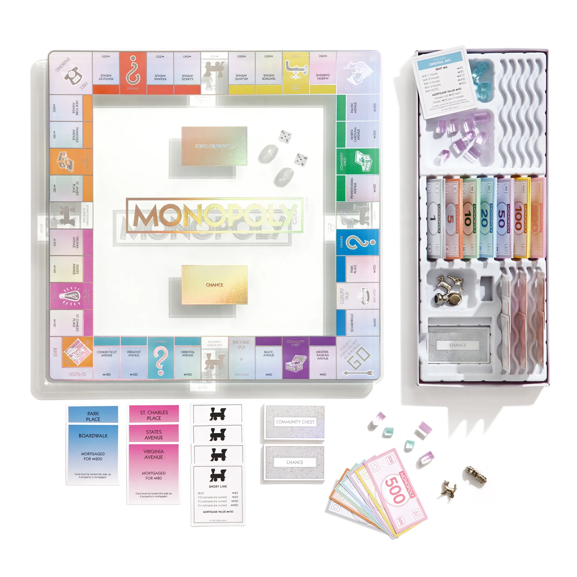 WS Games Aura Glass Edition Monopoly